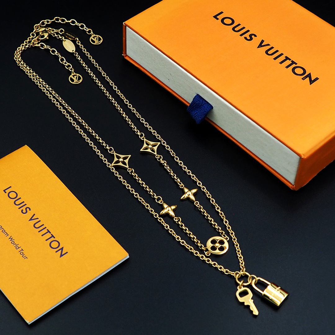 LVN042 Louis Vuitton LV Lconic chars necklace - ccjewelryacc