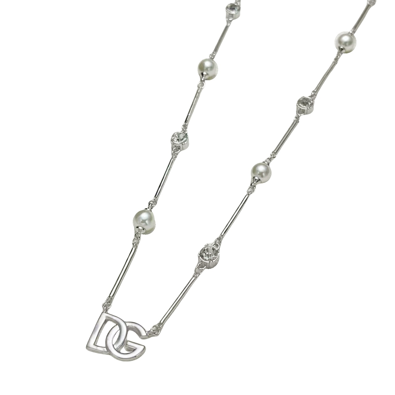 DGT020 Dolce gabbana crystal DG Logo choker necklace bracelet earring set - ccfashionjewelry