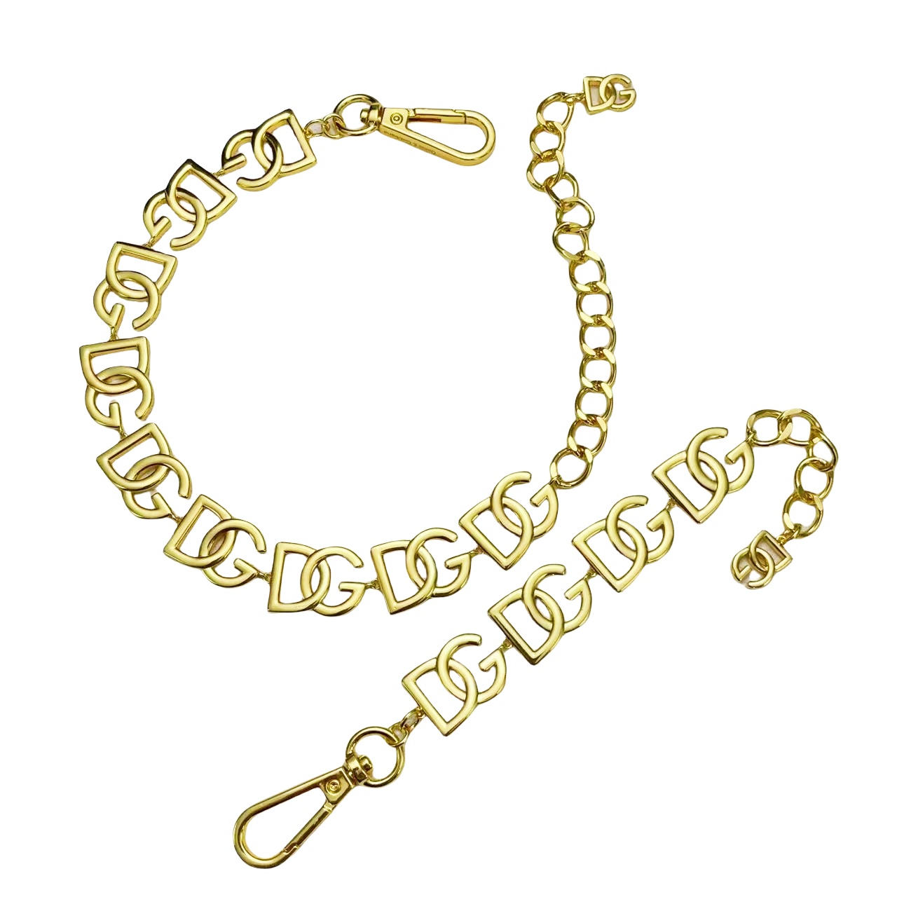 DGT014 Dolce gabbana DG Logo choker necklace bracelet set - ccfashionjewelry