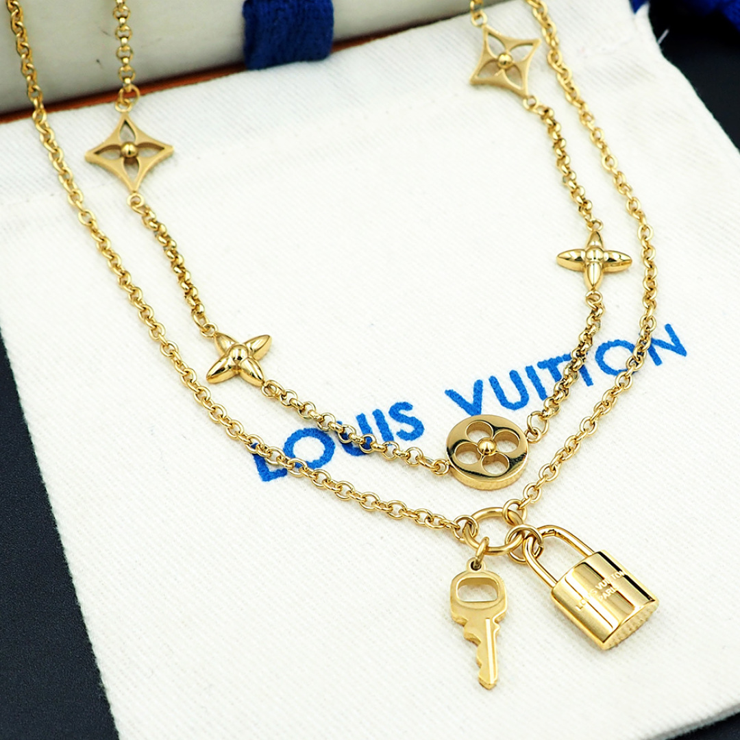 LVN042 Louis Vuitton LV Lconic chars necklace - ccjewelryacc