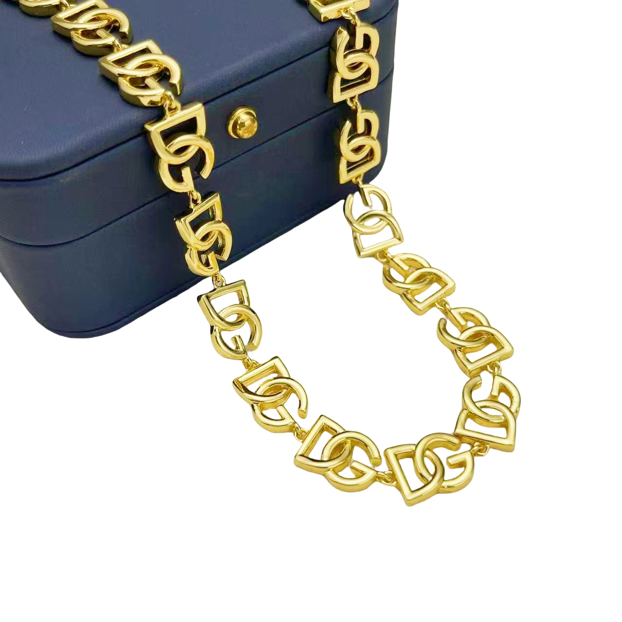 DGT022 Dolce gabbana DG Logo choker necklace bracelet set - ccjewelryacc