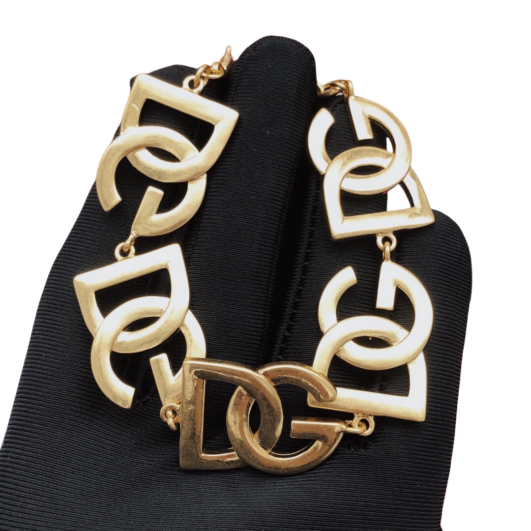 DGS002 Dolce gabbana DG Logo Charms Bracelet - ccjewelryacc