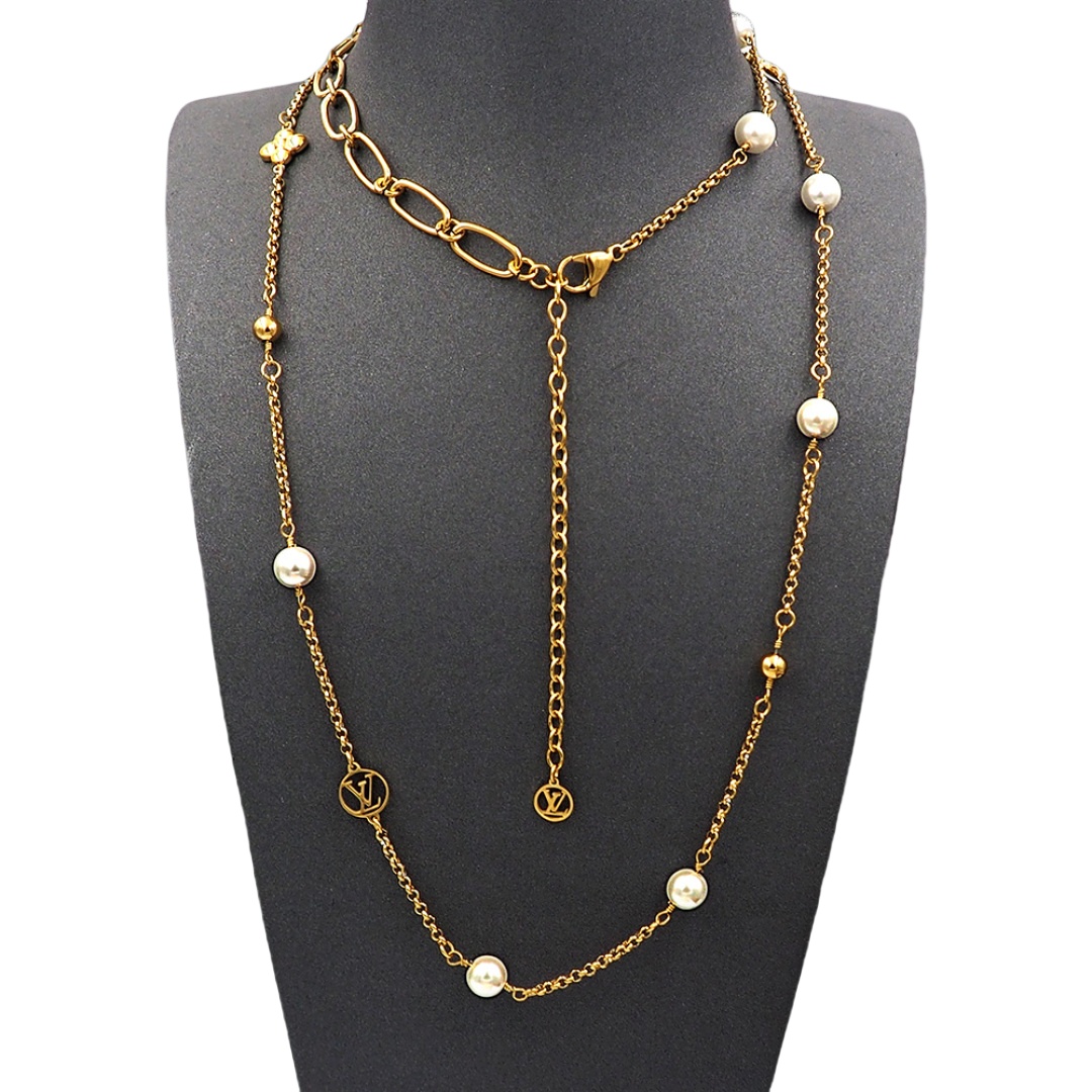 LVN039 Louis Vuitton M02516 LV MIX Chains necklace - ccjewelryacc