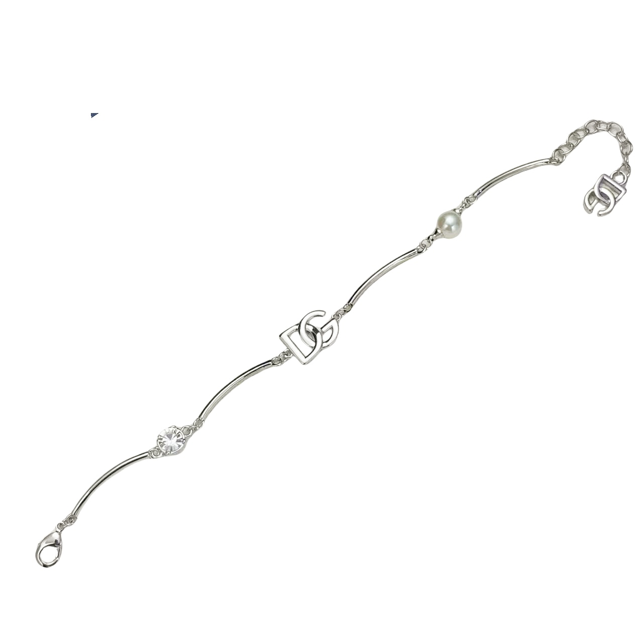 DGT020 Dolce gabbana crystal DG Logo choker necklace bracelet earring set - ccjewelryacc