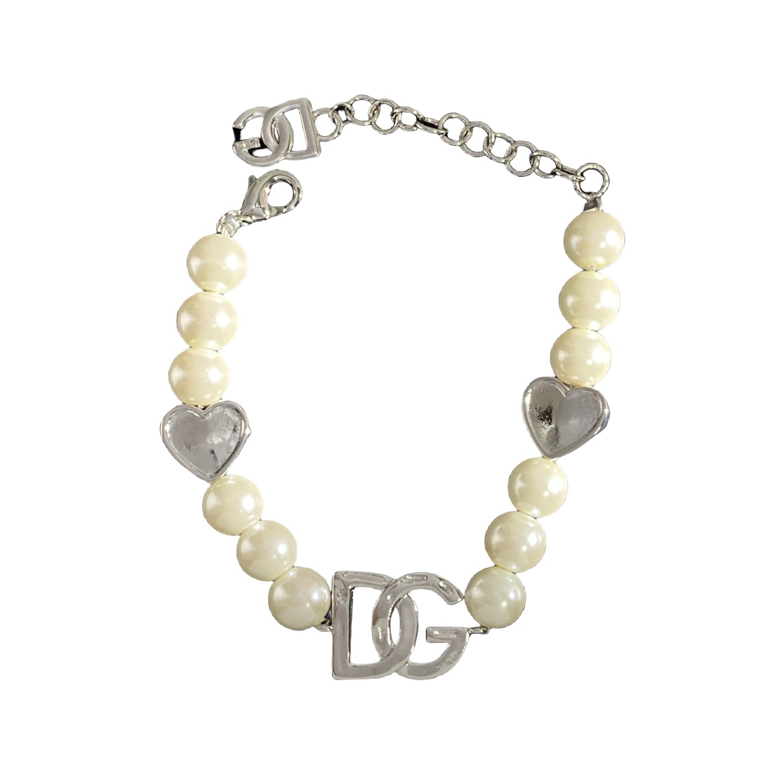 DGS001 Dolce gabbana Pearl DG Logo Bracelet - ccjewelryacc