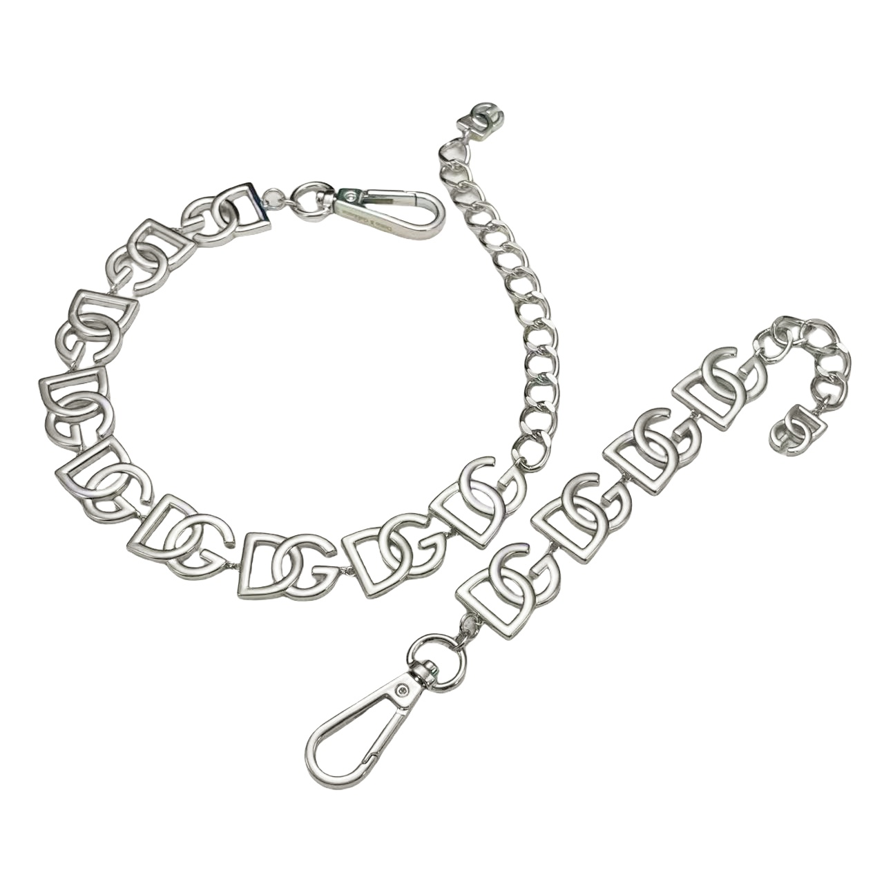 DGT014 Dolce gabbana DG Logo choker necklace bracelet set - ccfashionjewelry