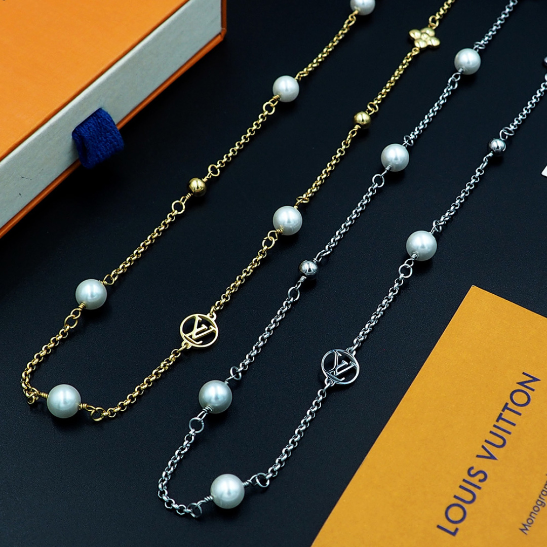 LVN039 Louis Vuitton M02516 LV MIX Chains necklace - ccjewelryacc