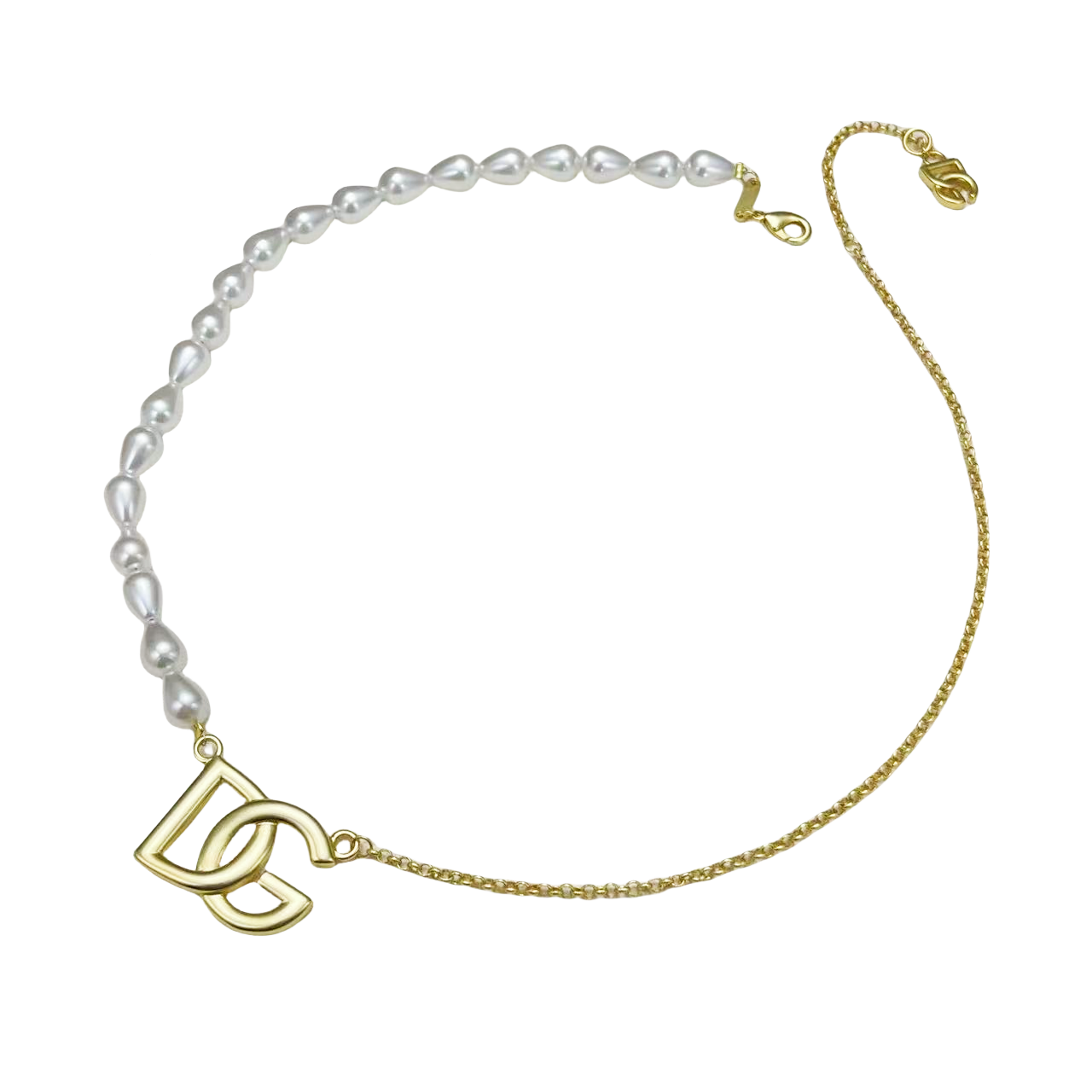 DGT013 Dolce gabbana Pearl choker Necklace bracelet For women - ccfashionjewelry