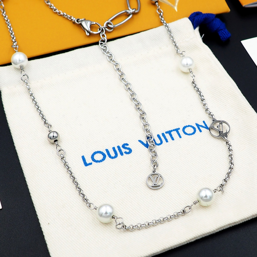 LVN039 Louis Vuitton M02516 LV MIX Chains necklace - ccjewelryacc