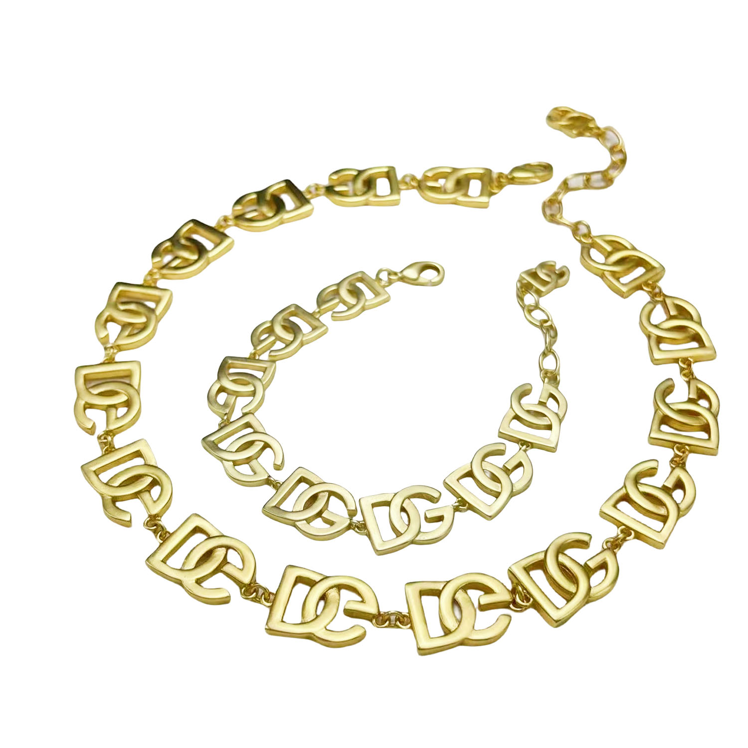DGT005 DG Logo choker and bracelet jewelry set - ccjewelryacc