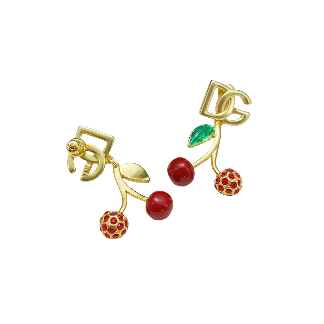 DGT028 Dolce gabbana cherry charms choker necklace and earrings set - ccjewelryacc
