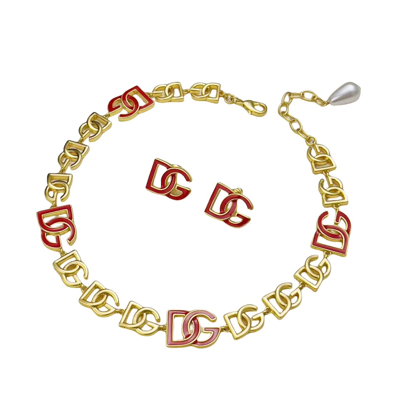 DGN003 Dolce gabbana DG LOGO choker necklace - ccjewelryacc