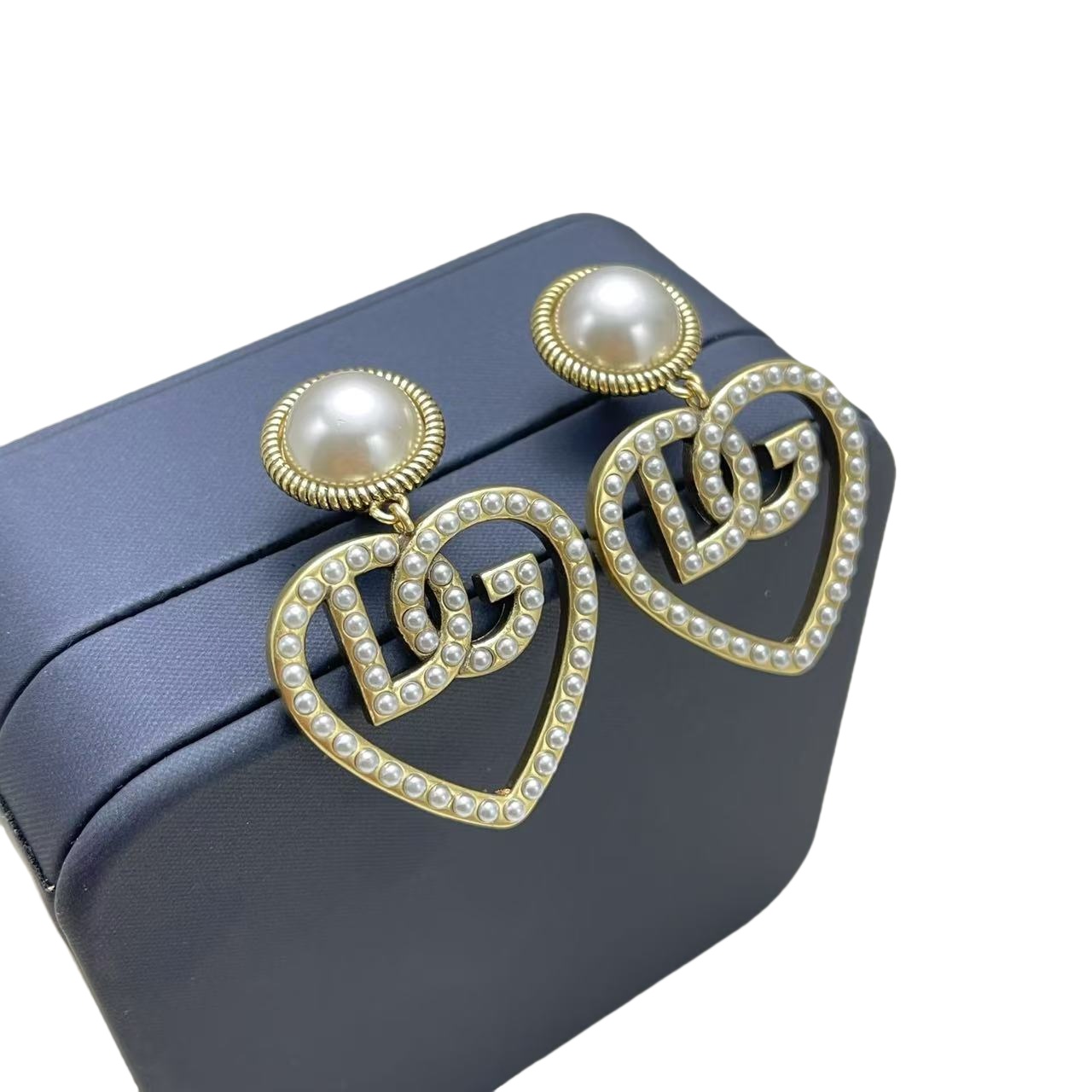 DGT027 Dolce gabbana heart pendant necklace and earrings set - ccjewelryacc