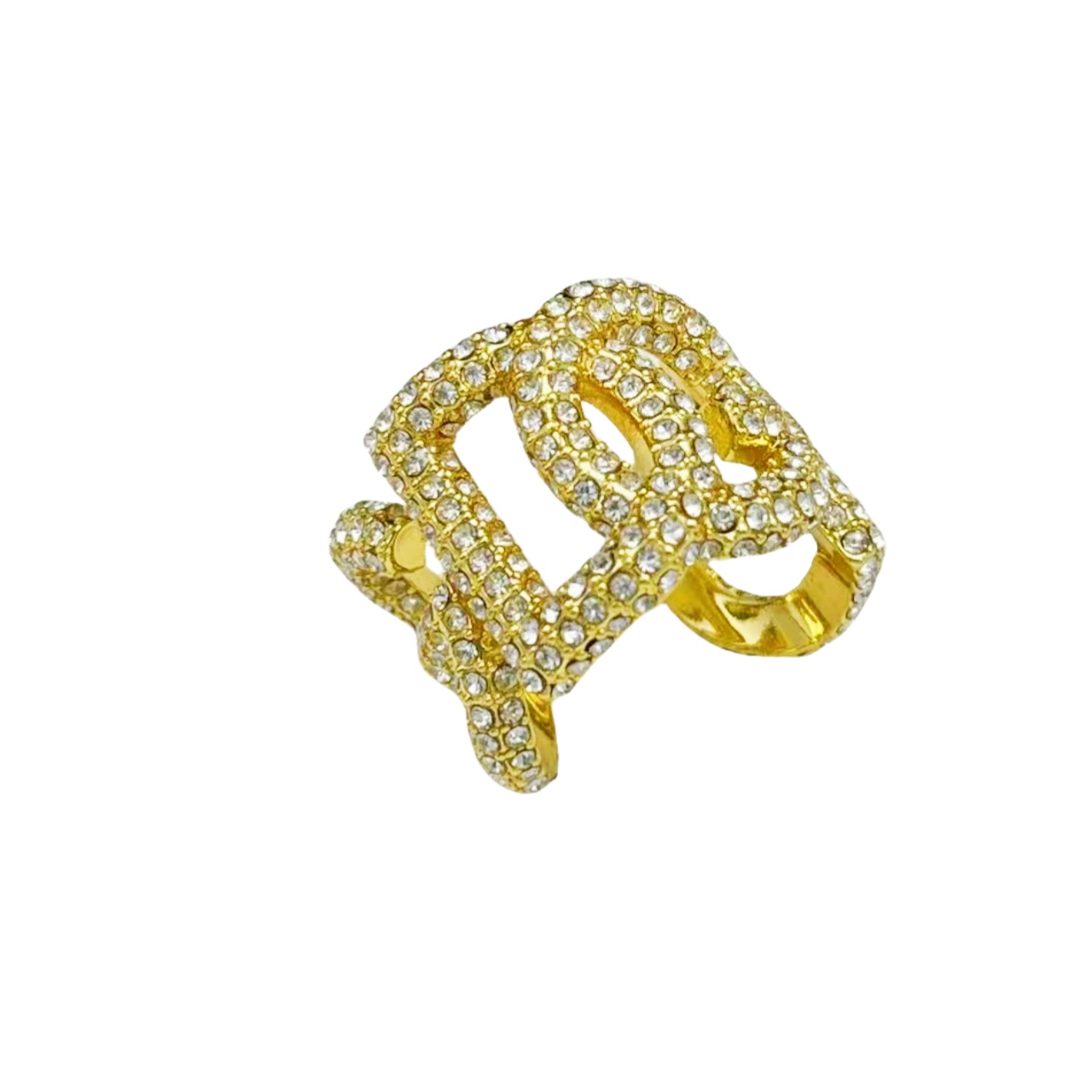 DGR004 dolce gabbana Crystal DG LOGO Ring - ccjewelryacc