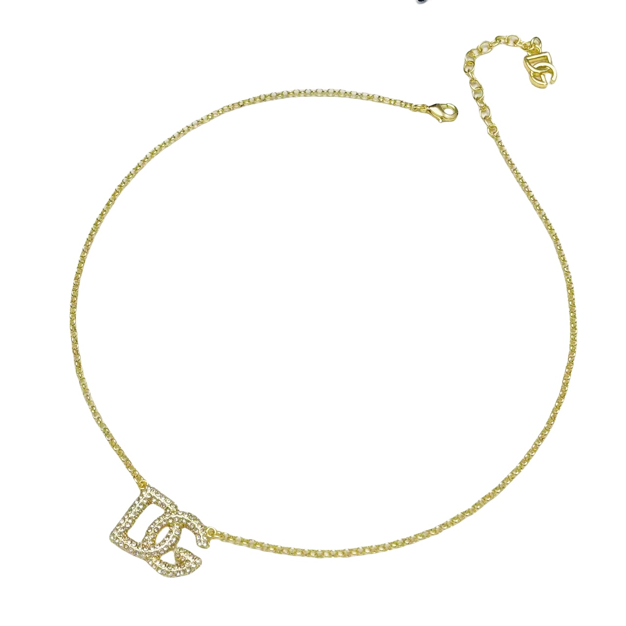 DGN009 dolce gabbana Crystal DG logo necklace - ccjewelryacc