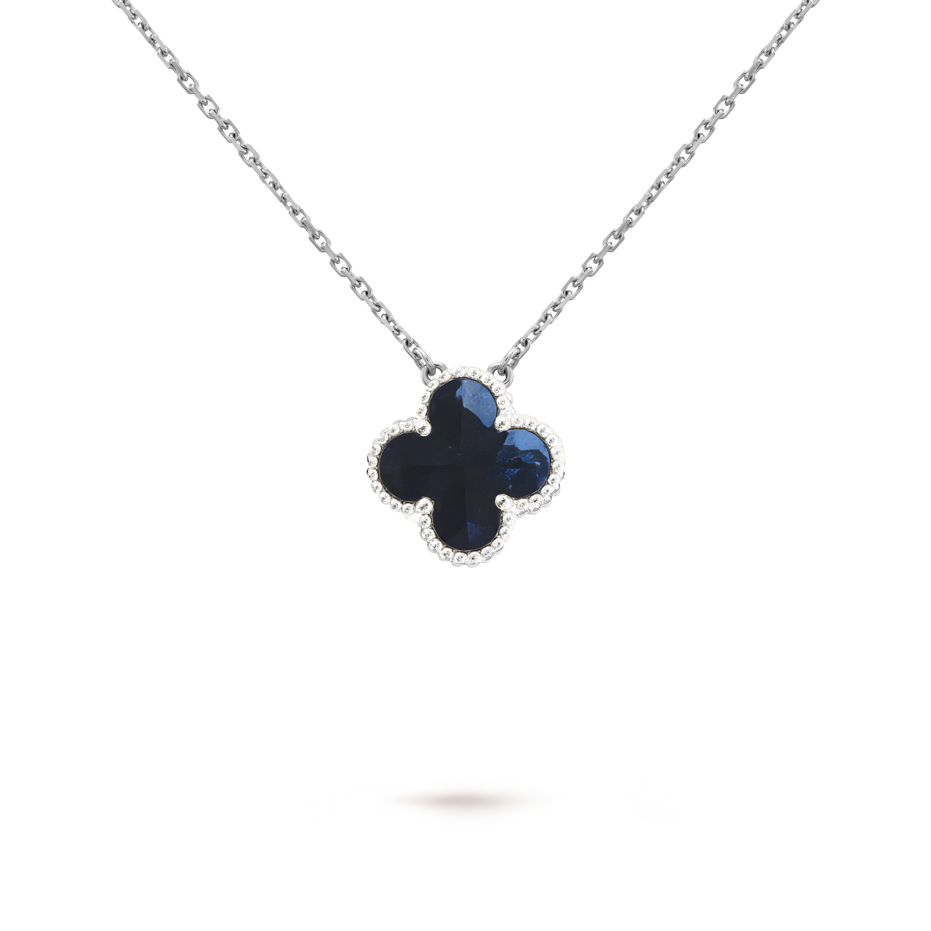 VCN016 1.5cm van cleef alhambra necklace Pietersite - ccfashionjewelry