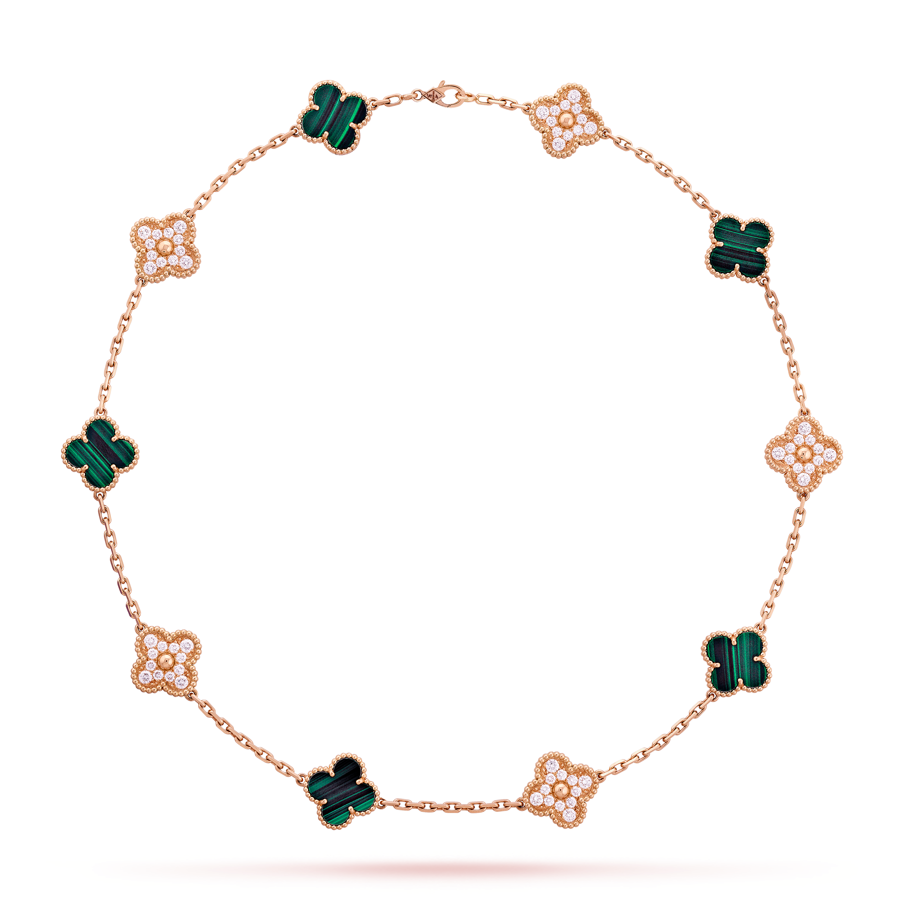 VCN064 10 Motif vca alhambra necklace with Diamond - ccfashionjewelry
