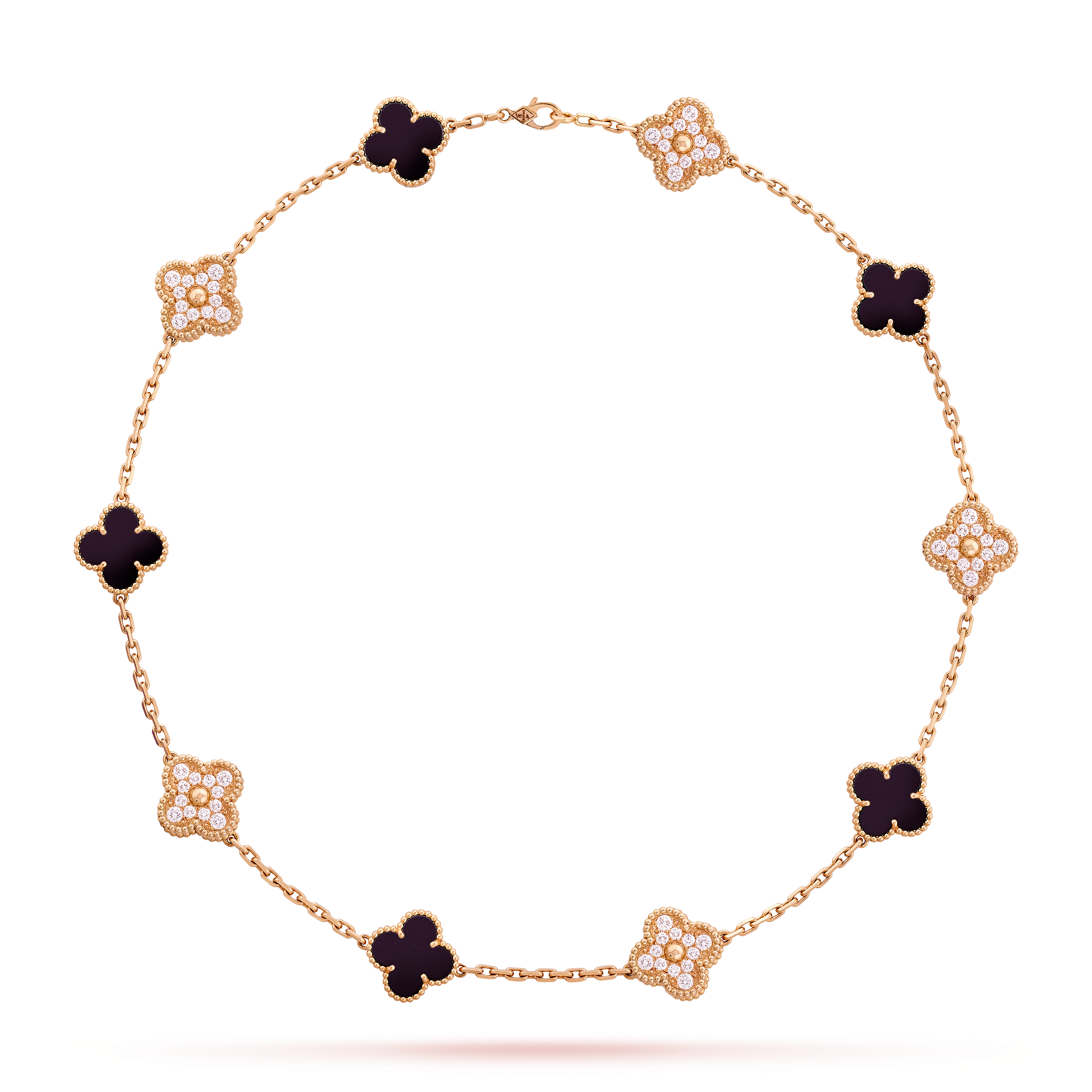 VCN064 10 Motif vca alhambra necklace with Diamond - ccjewelryacc