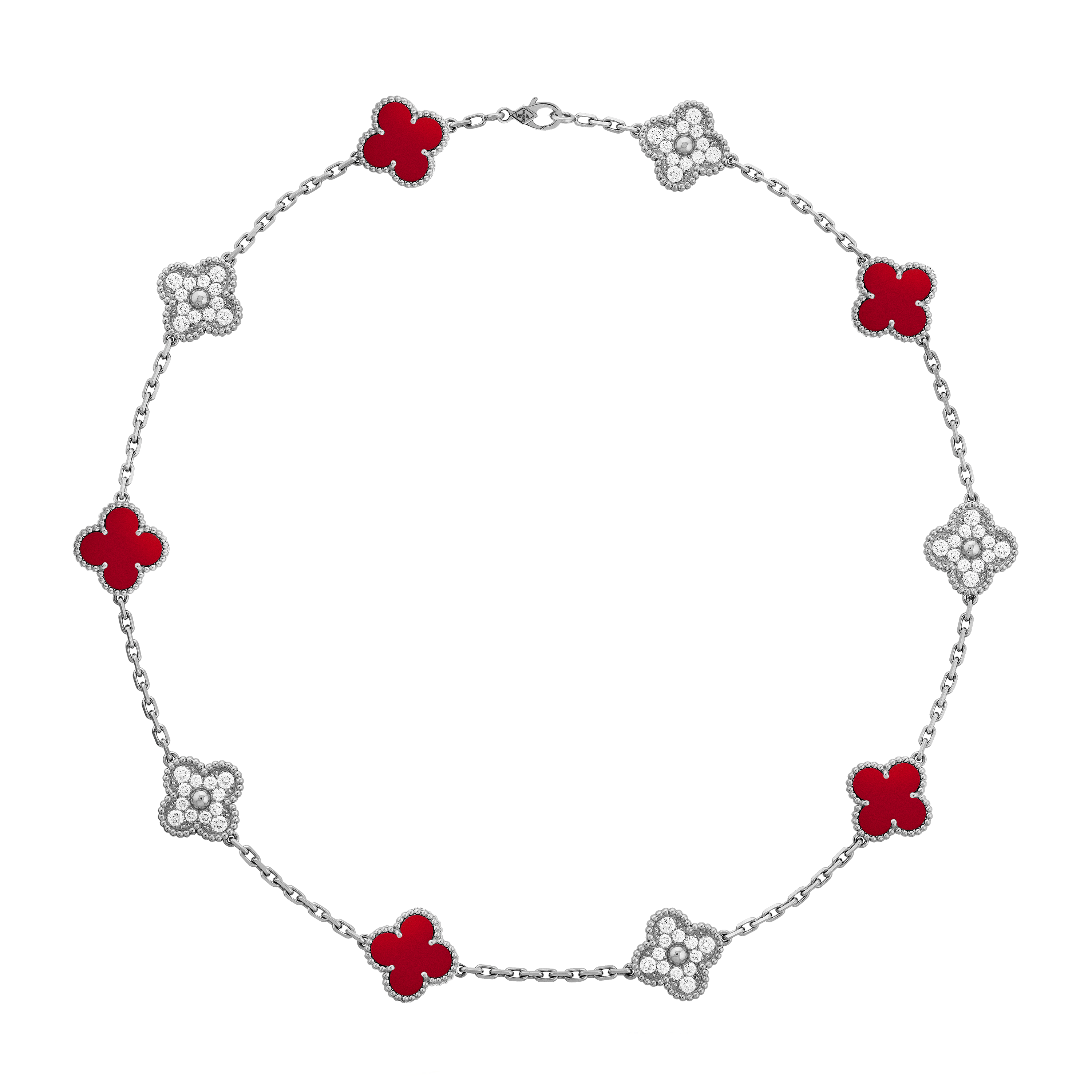 VCN064 10 Motif vca alhambra necklace with Diamond - ccjewelryacc