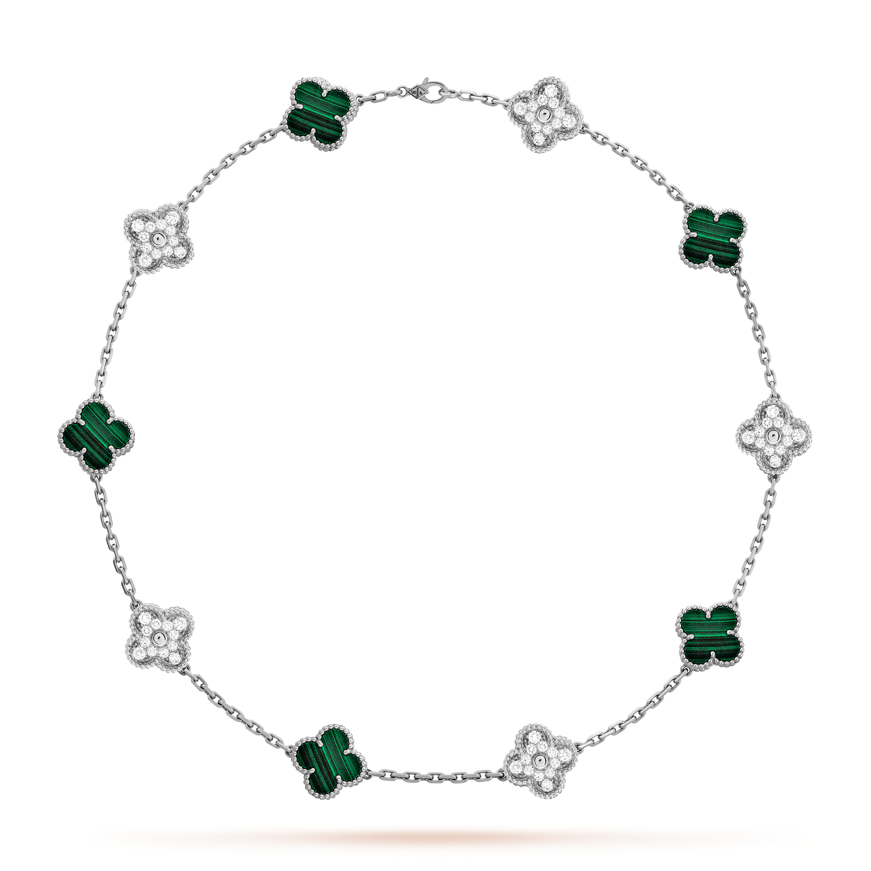 VCN064 10 Motif vca alhambra necklace with Diamond - ccjewelryacc