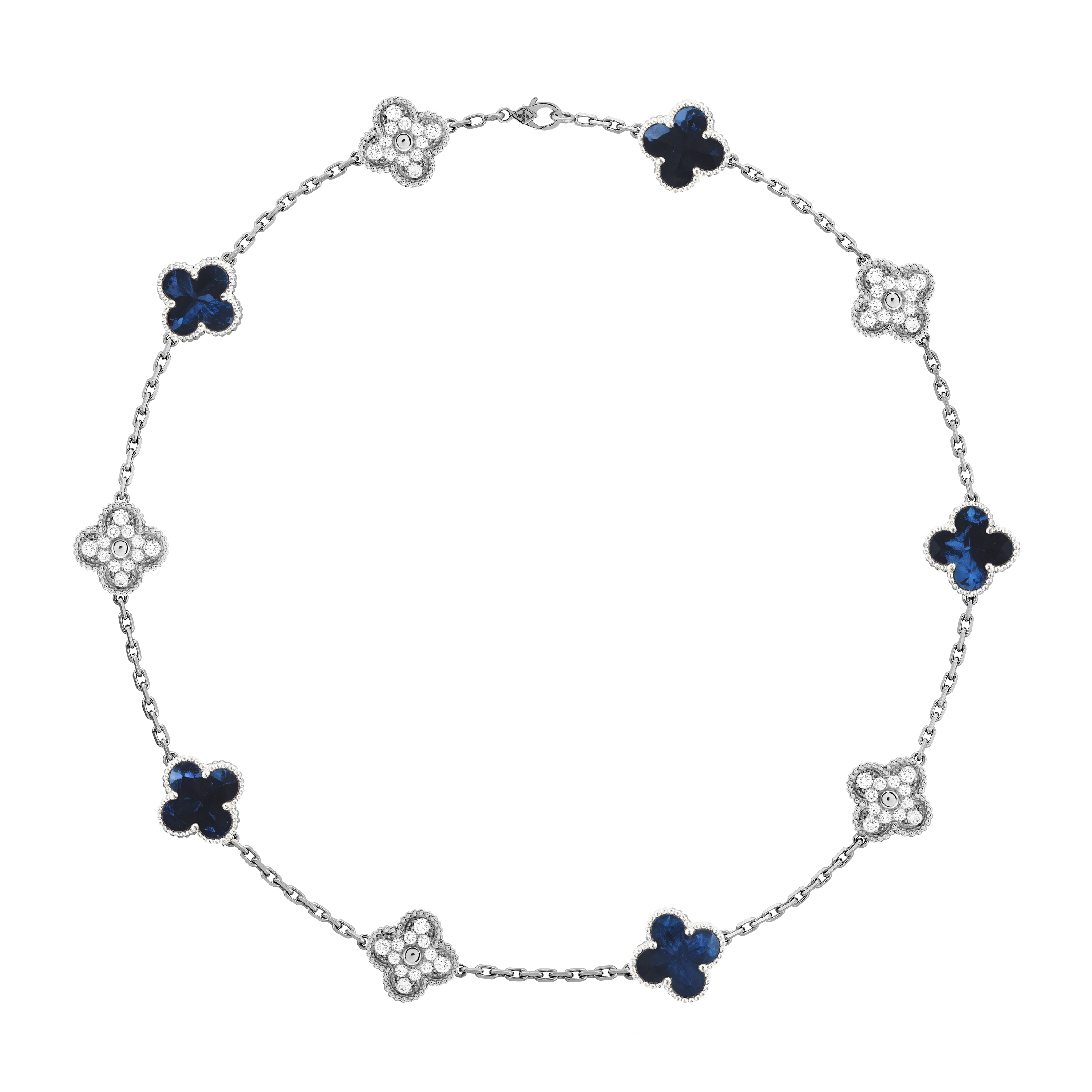 VCN017 Pietersite Vintage Alhambra necklace 10 motifs - ccfashionjewelry