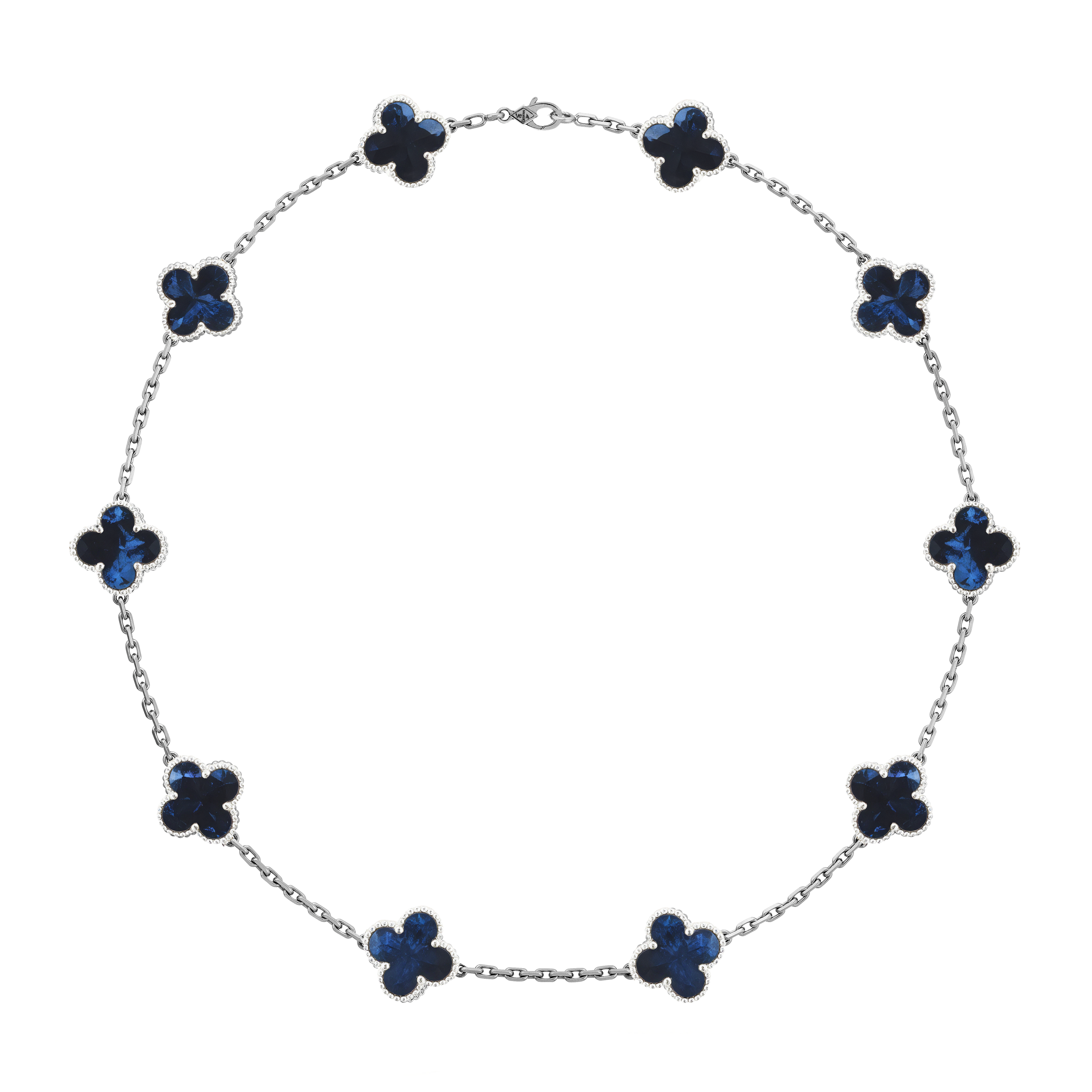 VCN017 Pietersite Vintage Alhambra necklace 10 motifs - ccfashionjewelry