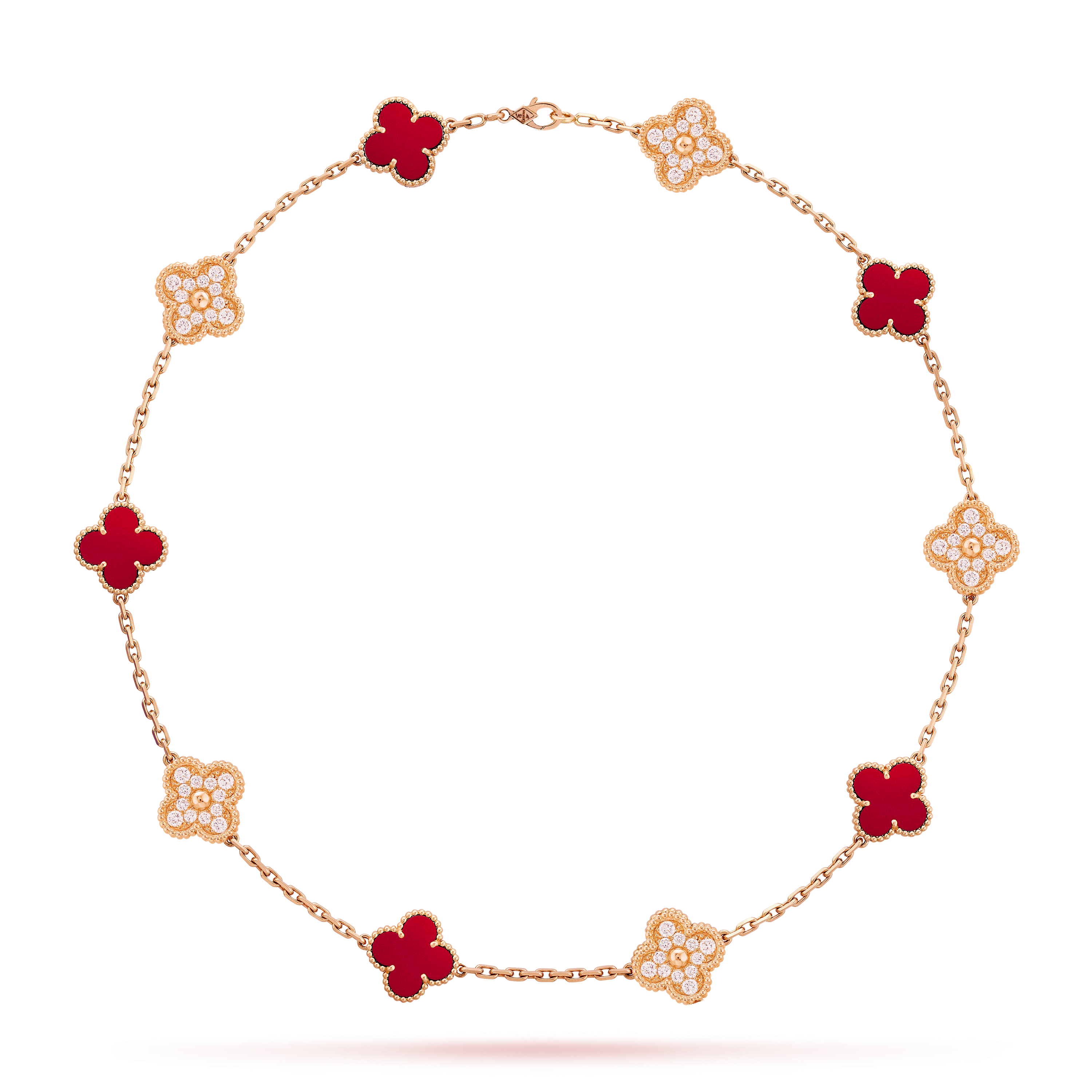 VCN064 10 Motif vca alhambra necklace with Diamond - ccjewelryacc