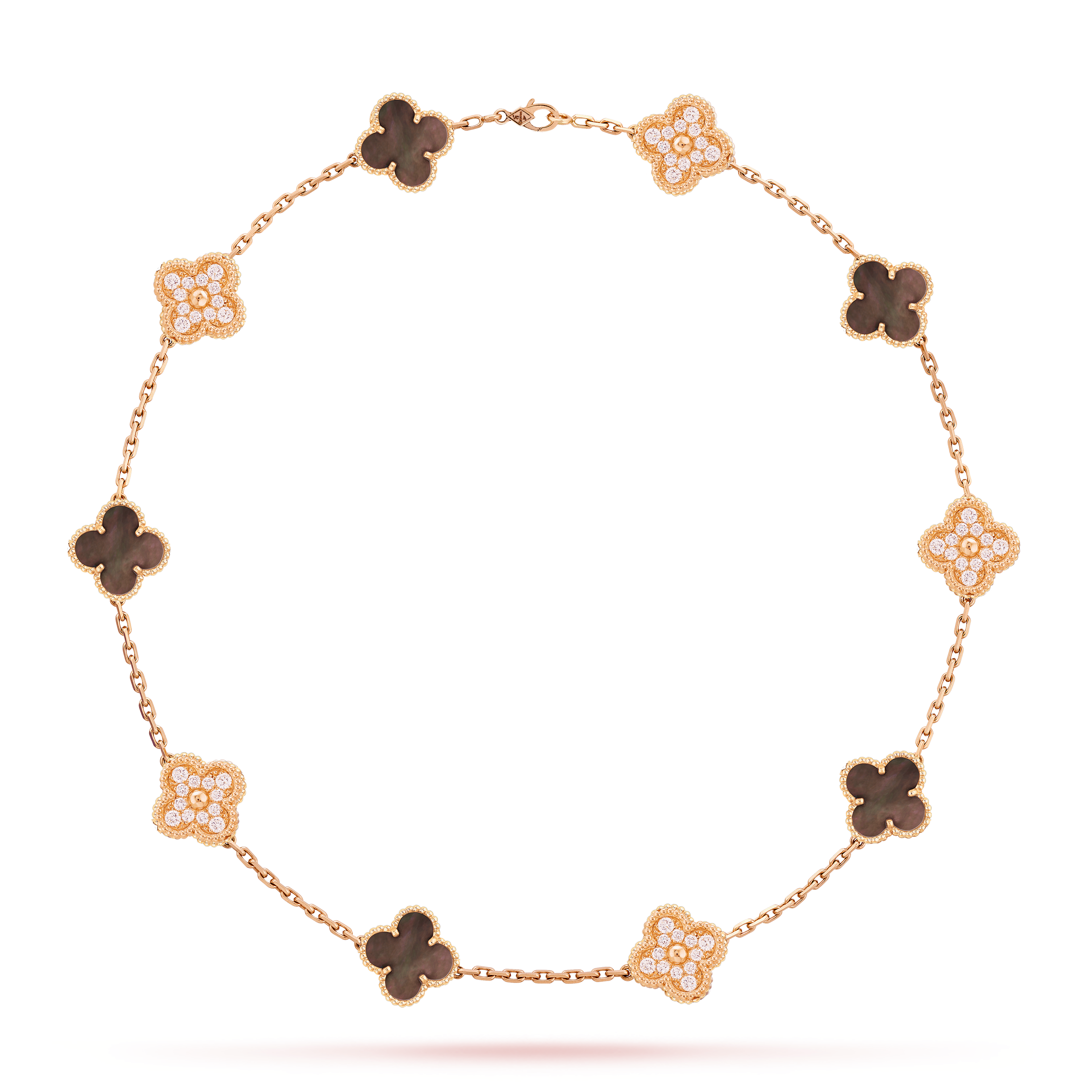 VCN064 10 Motif vca alhambra necklace with Diamond - ccjewelryacc