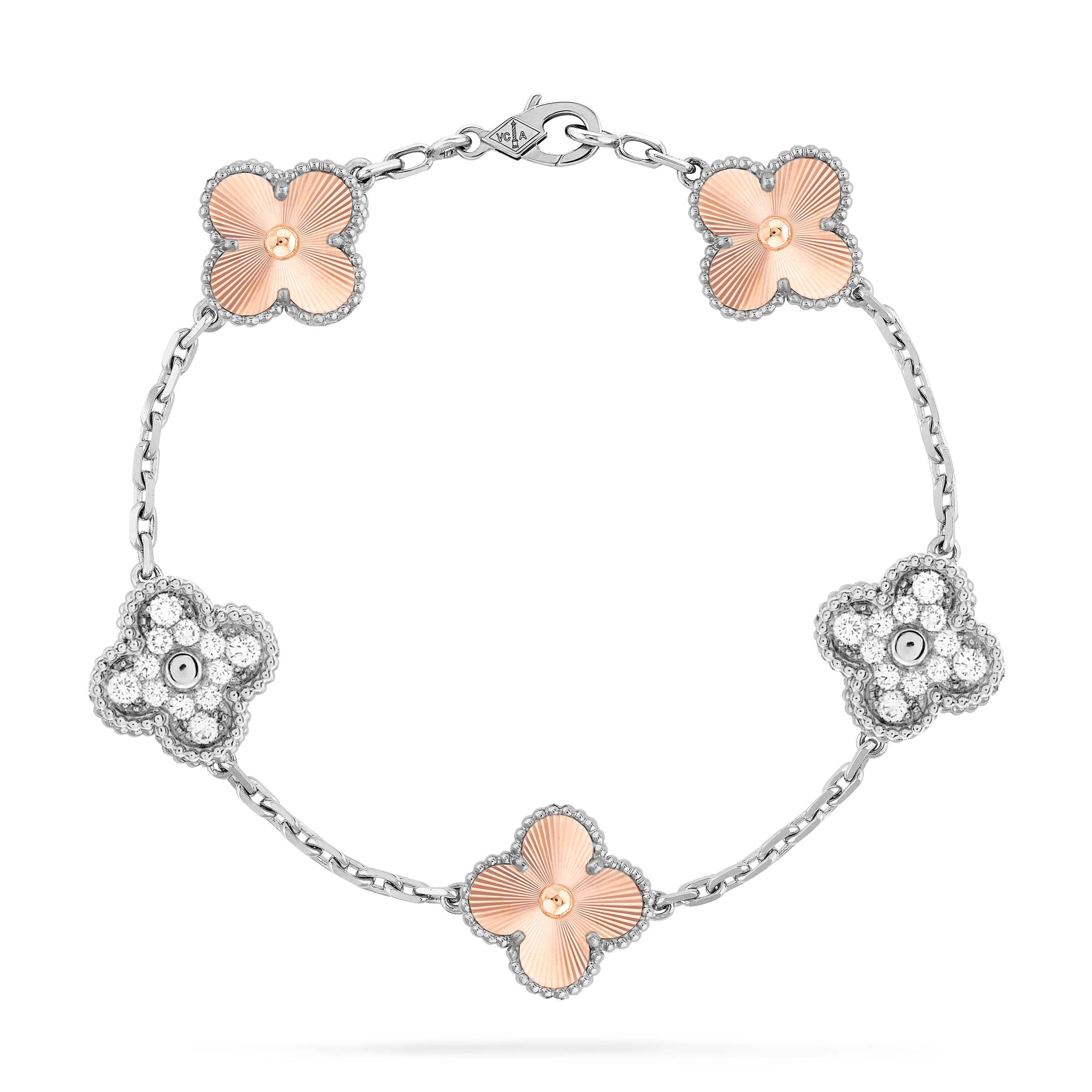 VCS033 VCA Two Tone 2024 Holiday bracelet 5 motifs - ccfashionjewelry