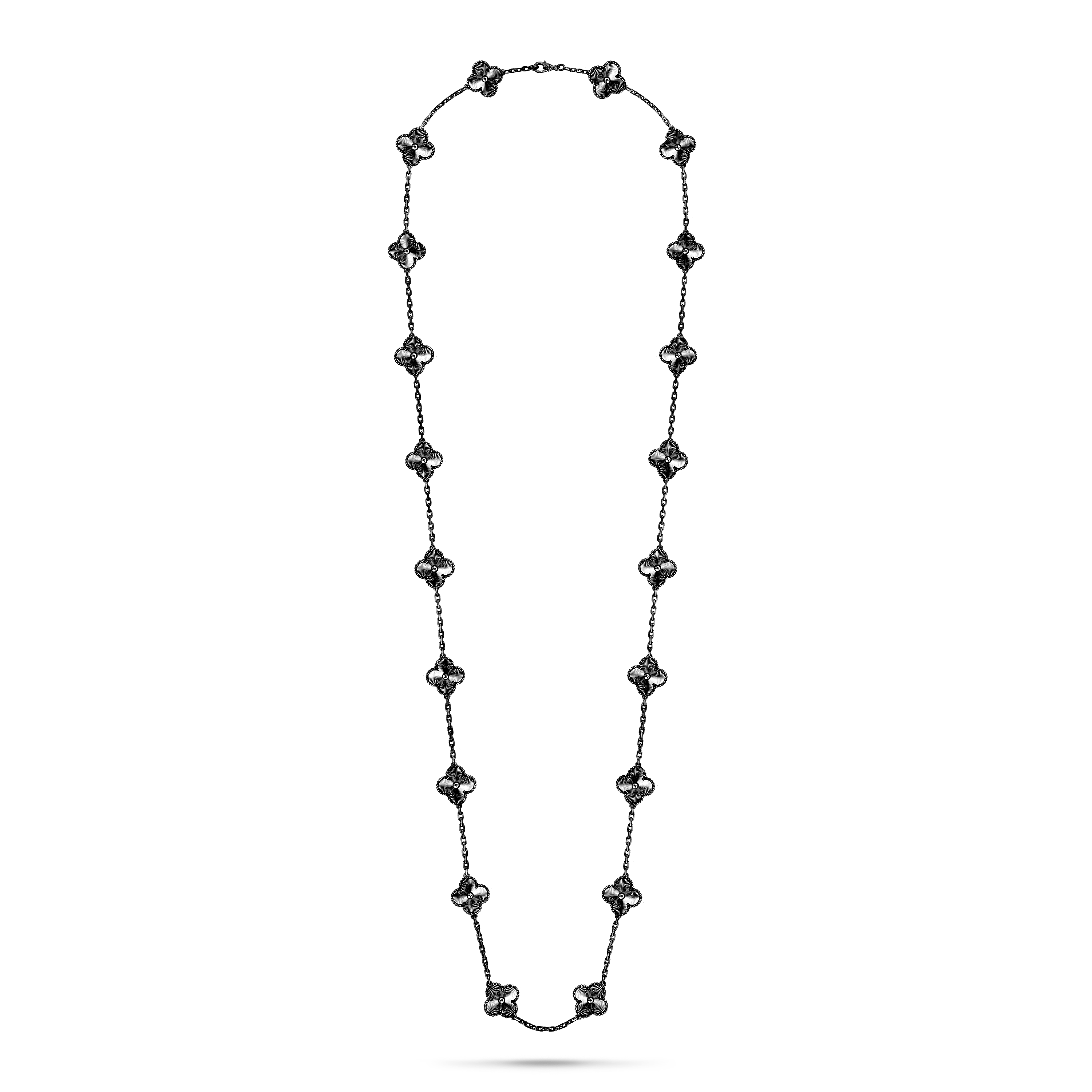 VCN010 VCA Alhambra long necklace Black 20 motifs - ccfashionjewelry