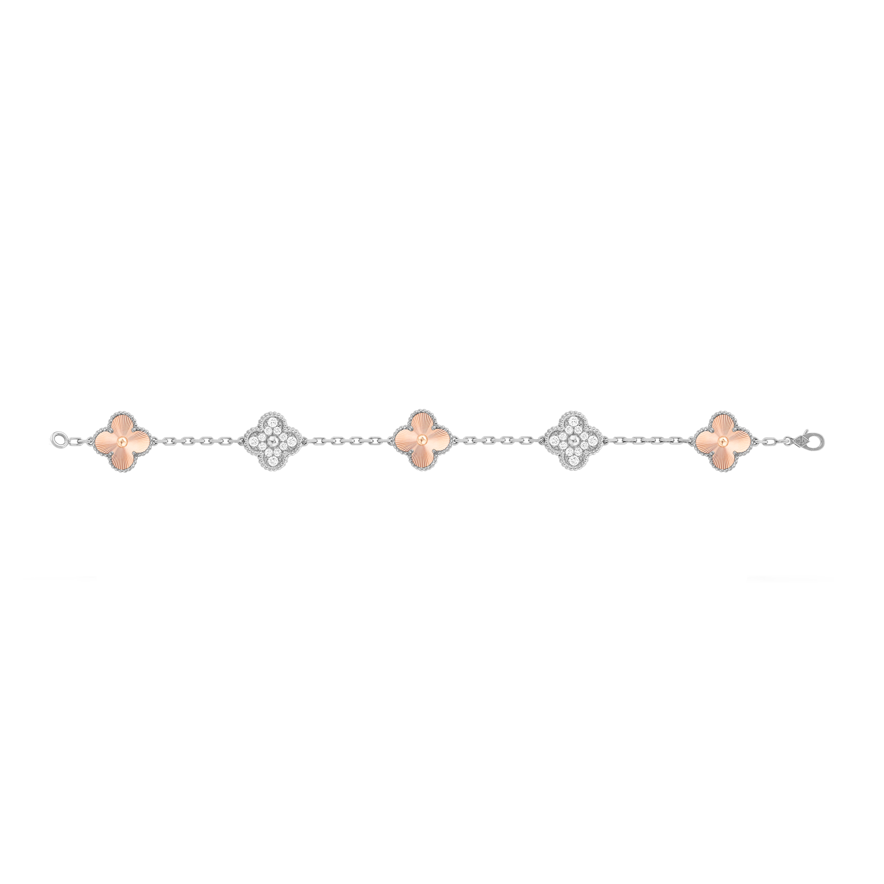 VCS033 VCA Two Tone 2024 Holiday bracelet 5 motifs - ccjewelryacc