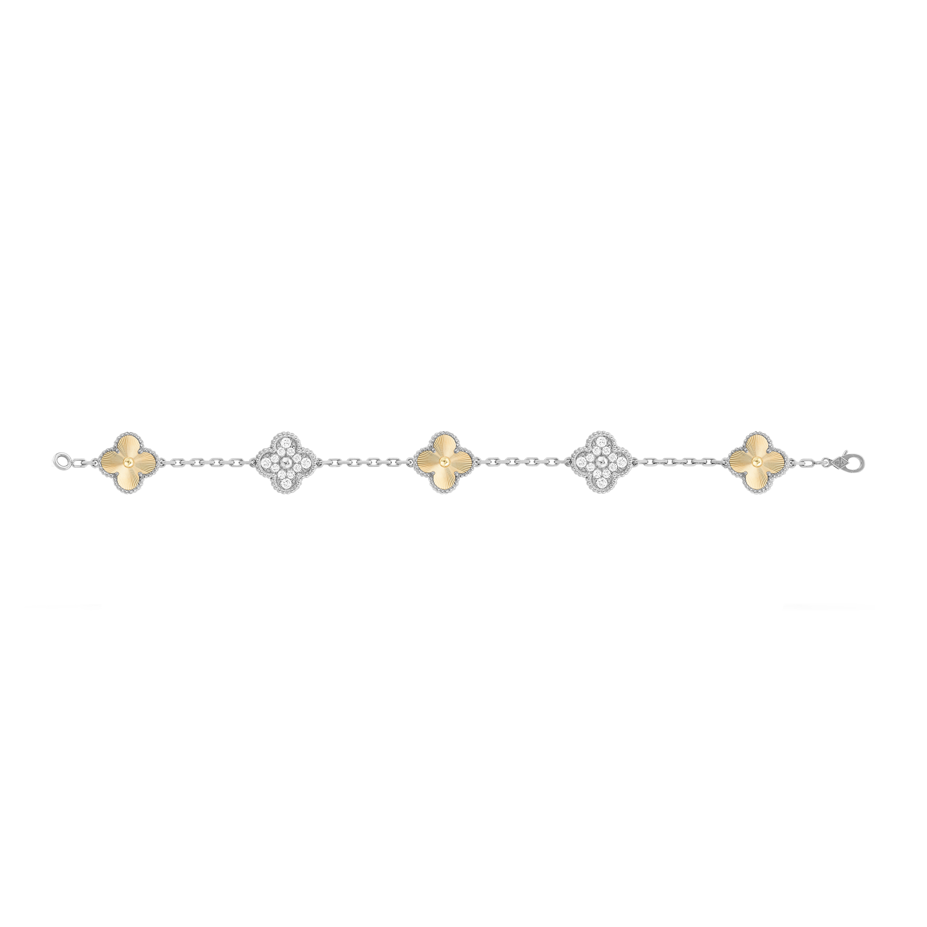 VCS033 VCA Two Tone 2024 Holiday bracelet 5 motifs - ccjewelryacc