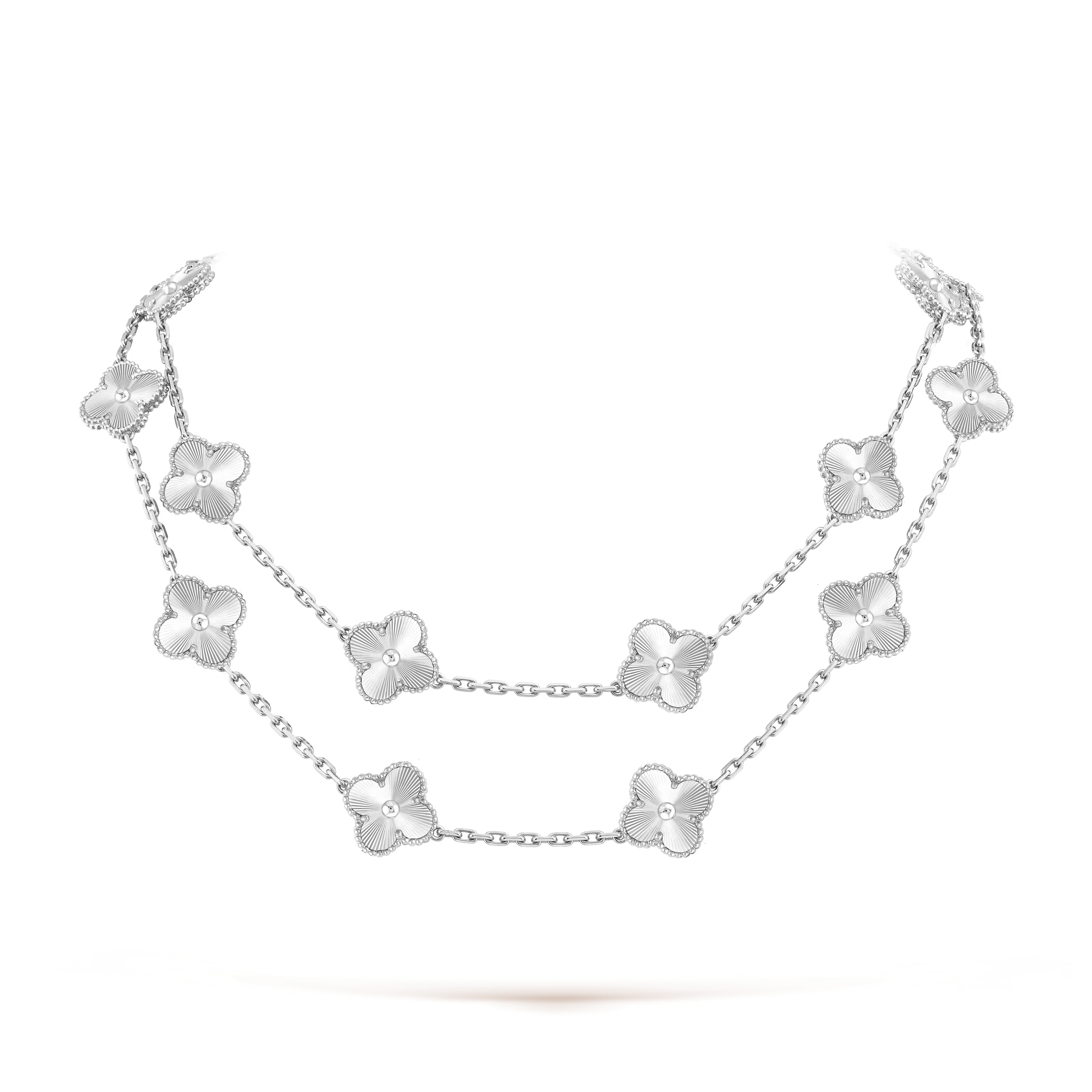 VCN056 VCA 20 motif vintage alhambra long necklace - ccfashionjewelry