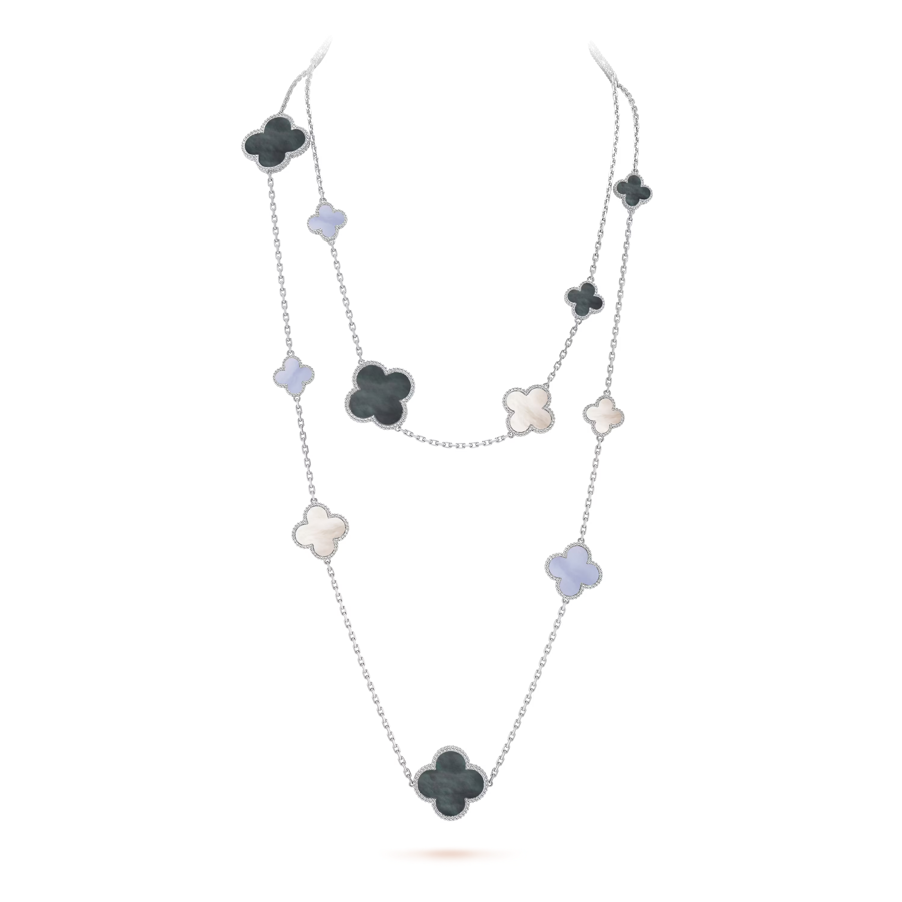 VCN041 VCA Magic Alhambra long necklace, 16 motifs - ccfashionjewelry