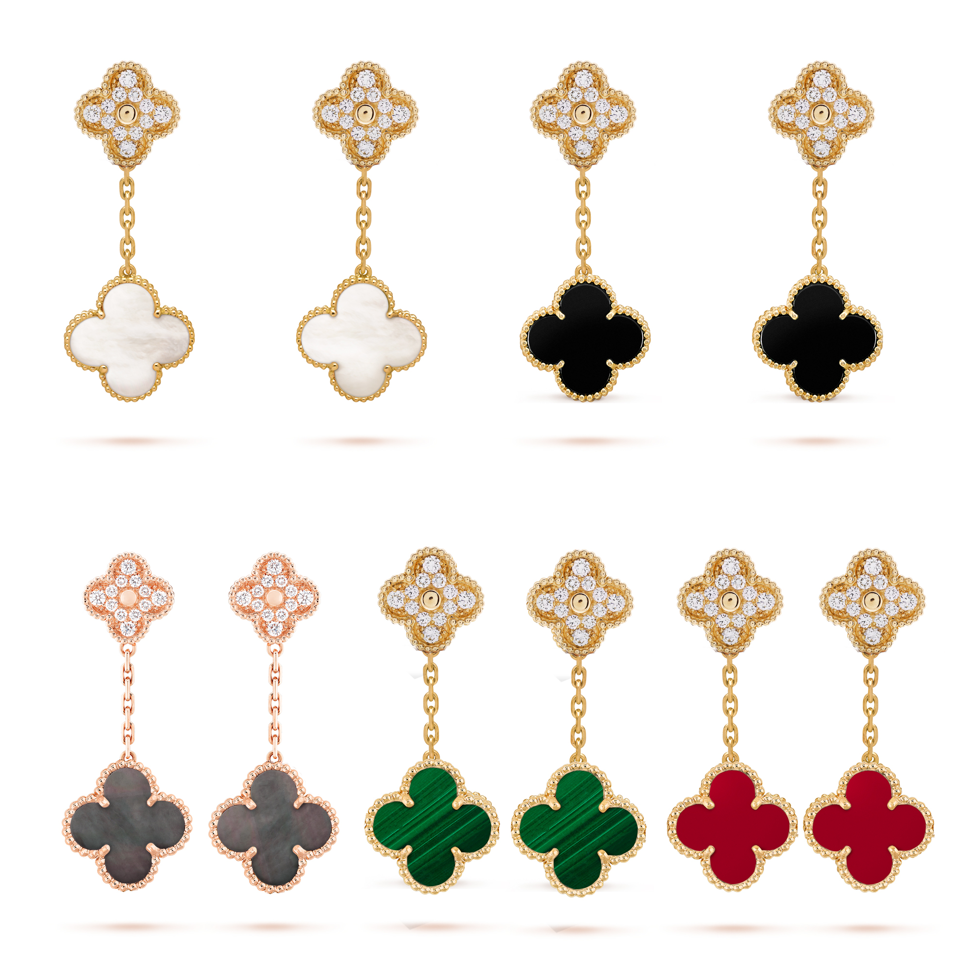 VCE001 VCA 2 motif magic alhambra earring clips - ccfashionjewelry