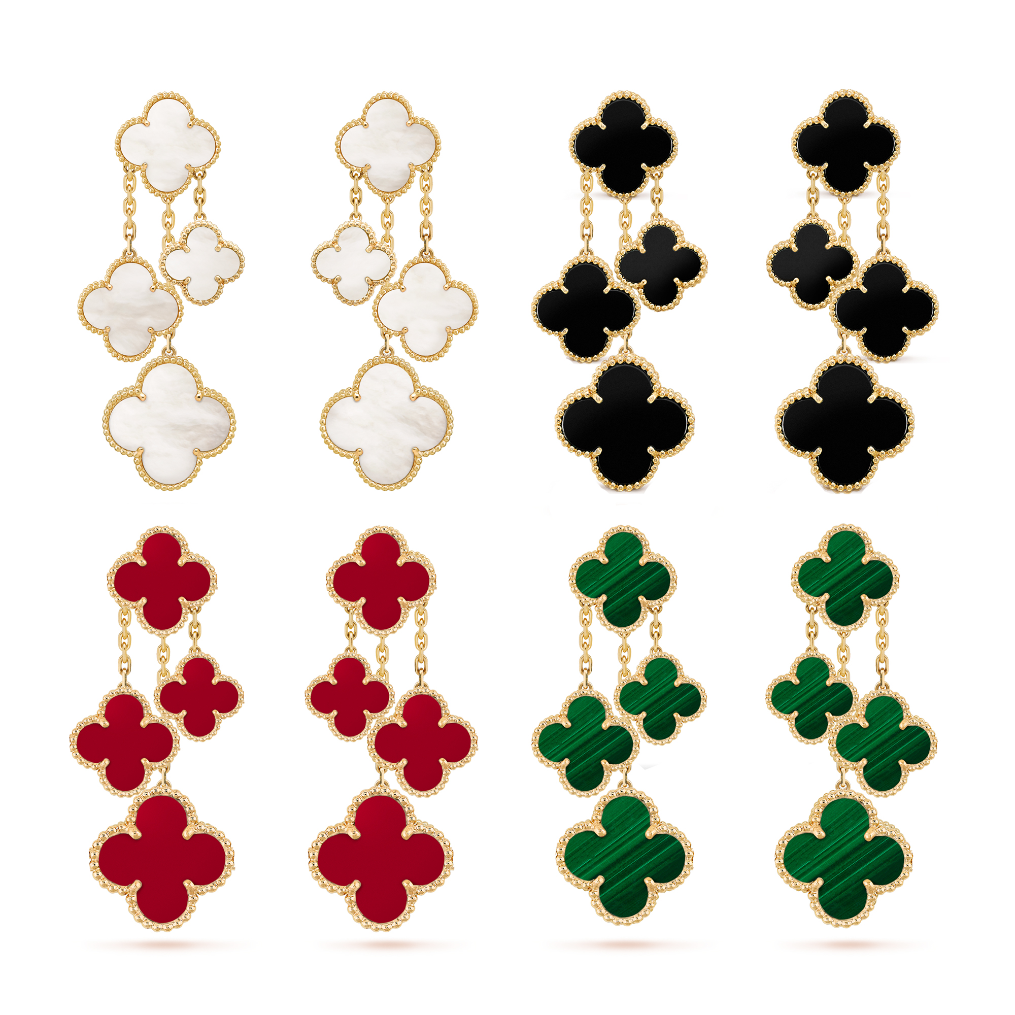 VCE029 VCA Vintage Magic Alhambra clip earring 4 motifs - ccfashionjewelry