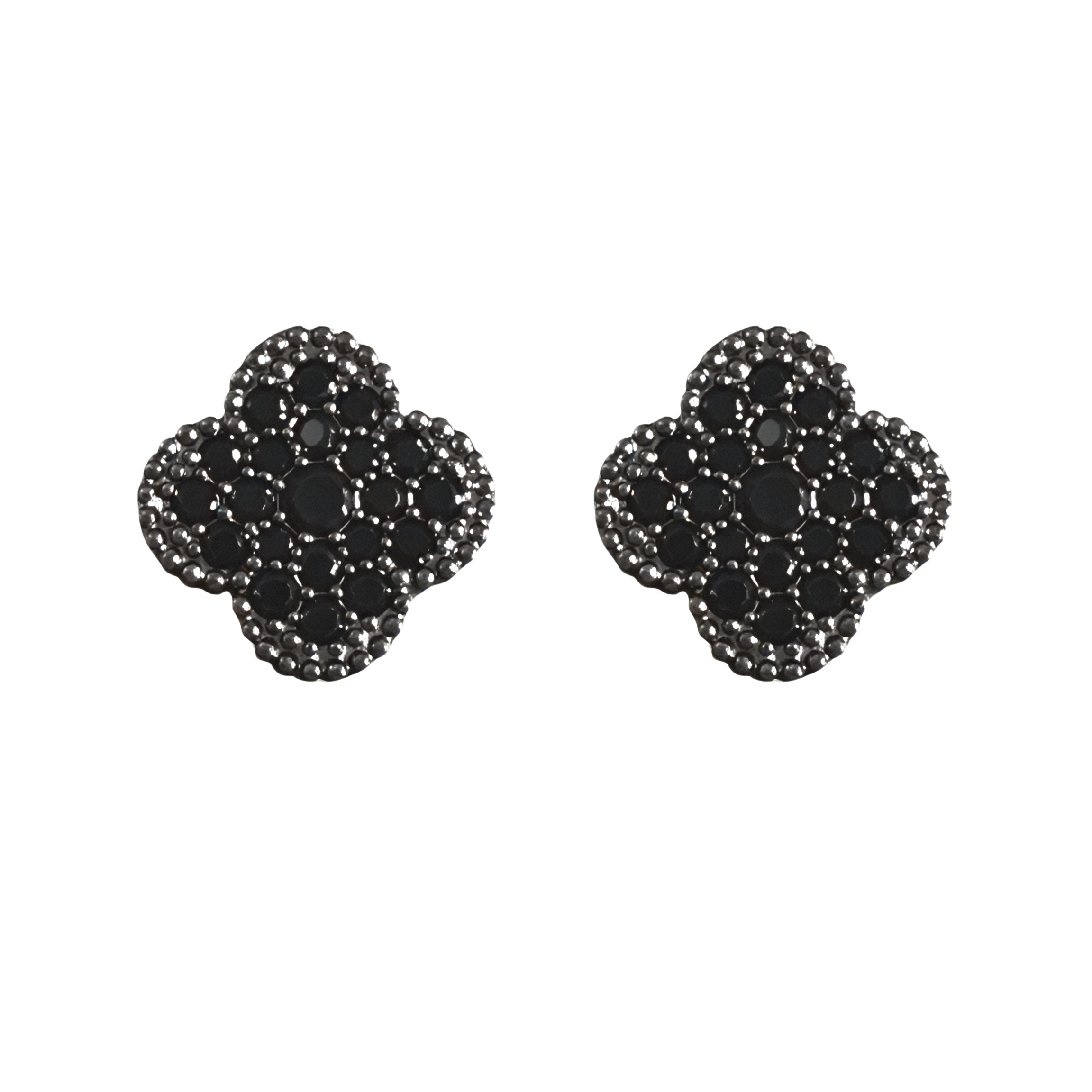 VCE044 Black VCA Vintage Magic Alhambra stud earring - ccfashionjewelry