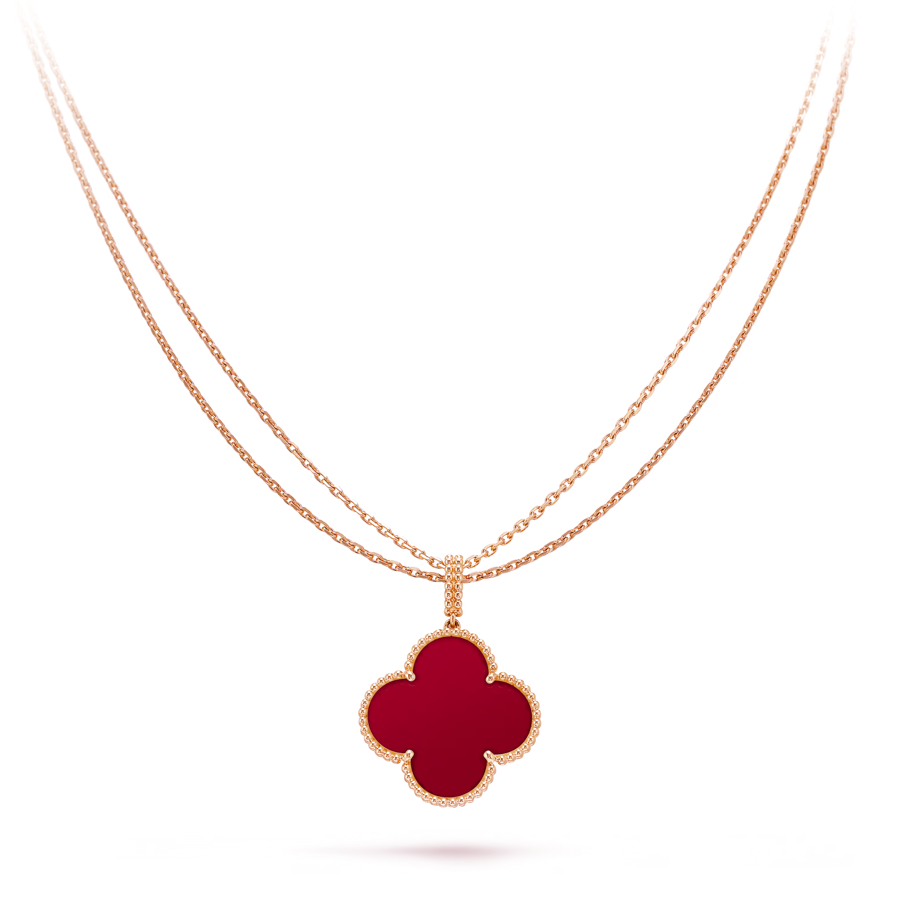 VCN068 Large 25mm van cleef vintage alhambra pendant long necklace - ccfashionjewelry
