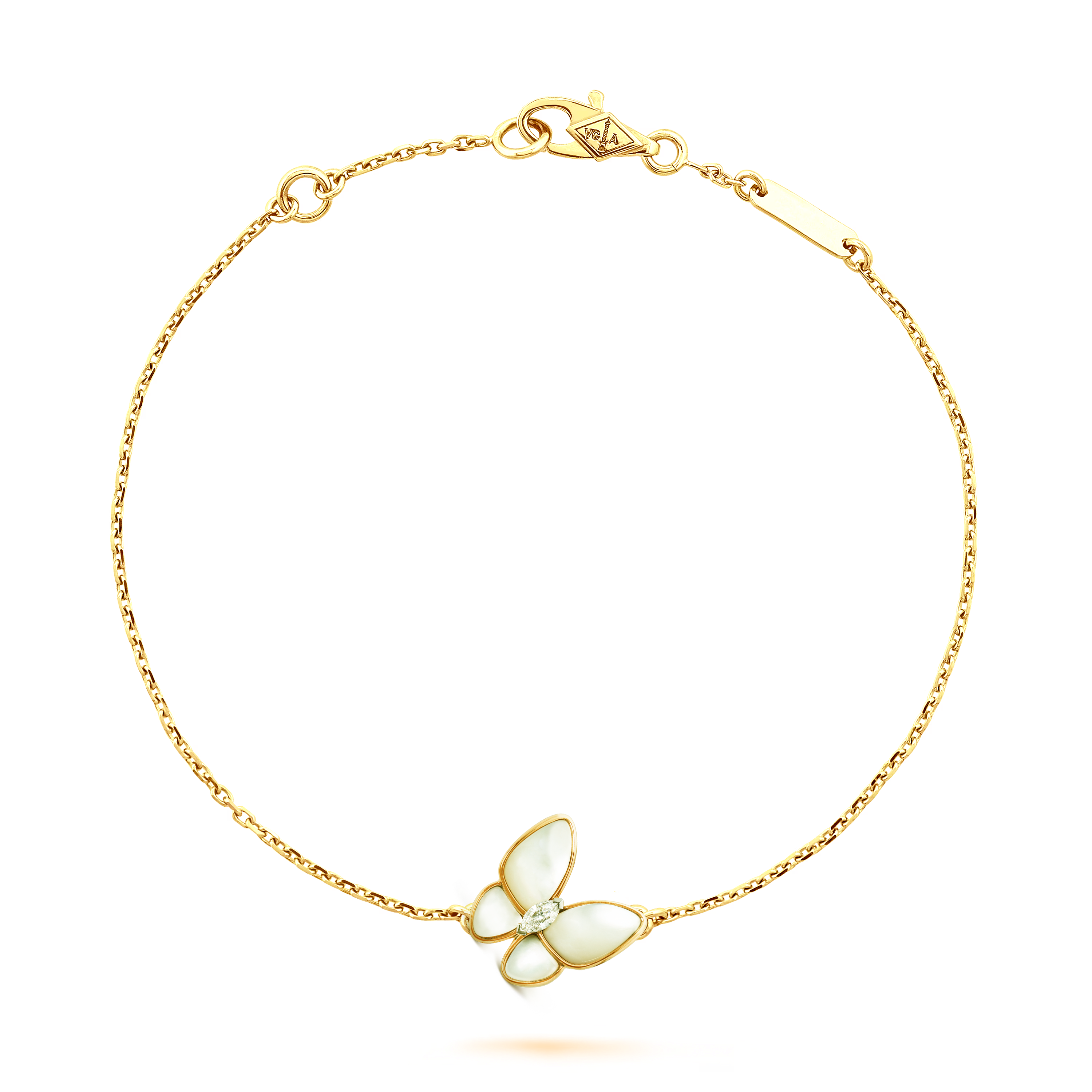 VCS019 VAN cleef two butterfly bracelet Mother of pearl - ccfashionjewelry