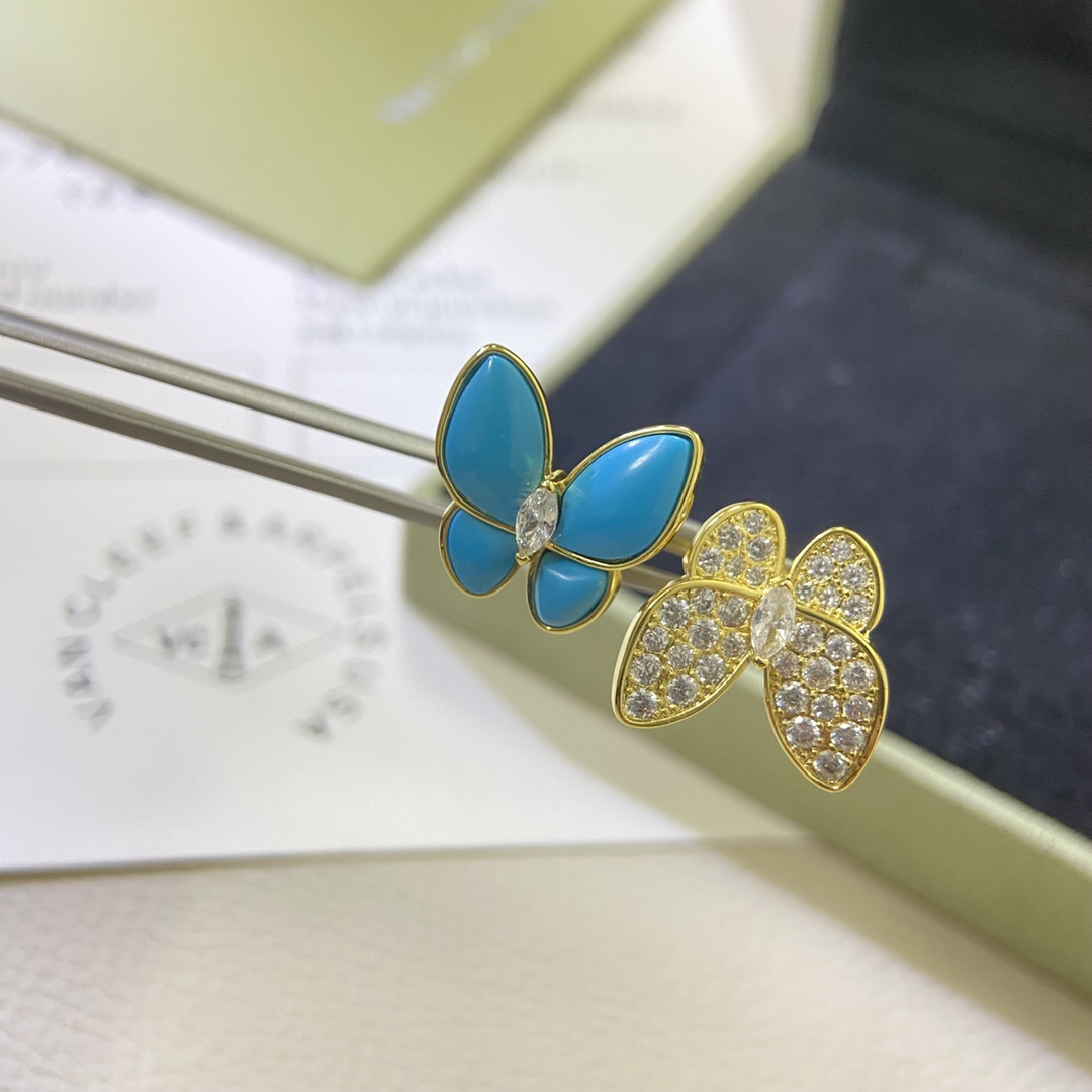 VCR015 Two Butterfly Between the Finger ring - ccjewelryacc