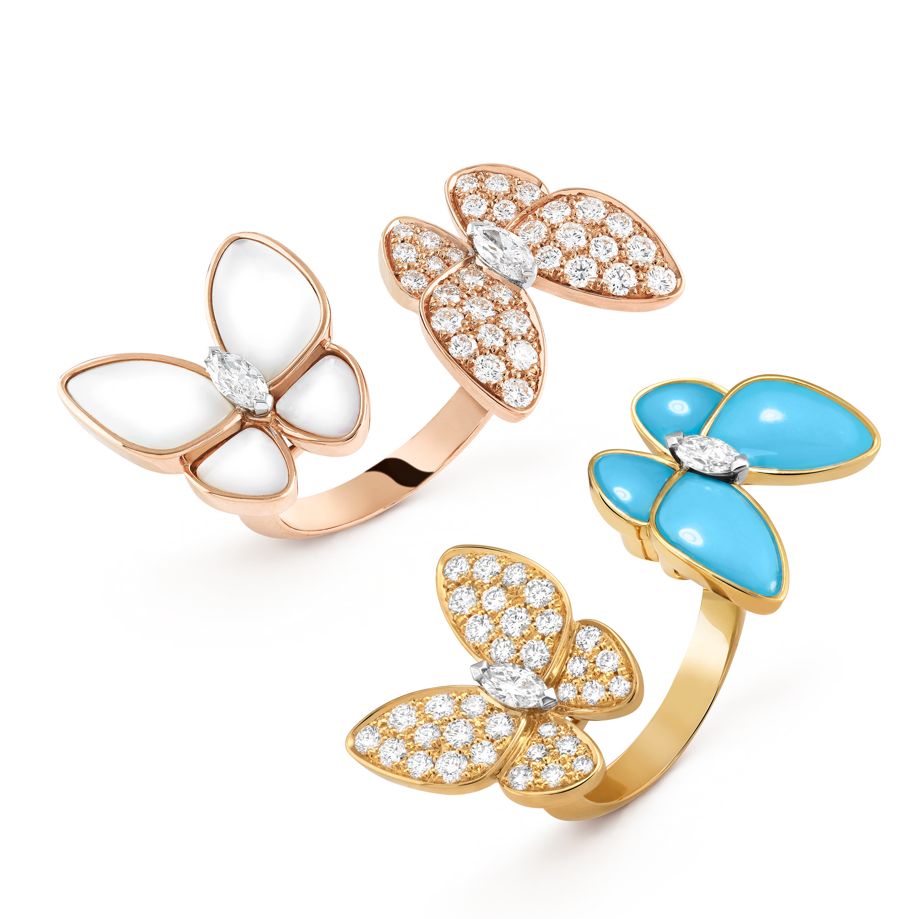 VCR015 Two Butterfly Between the Finger ring - ccjewelryacc