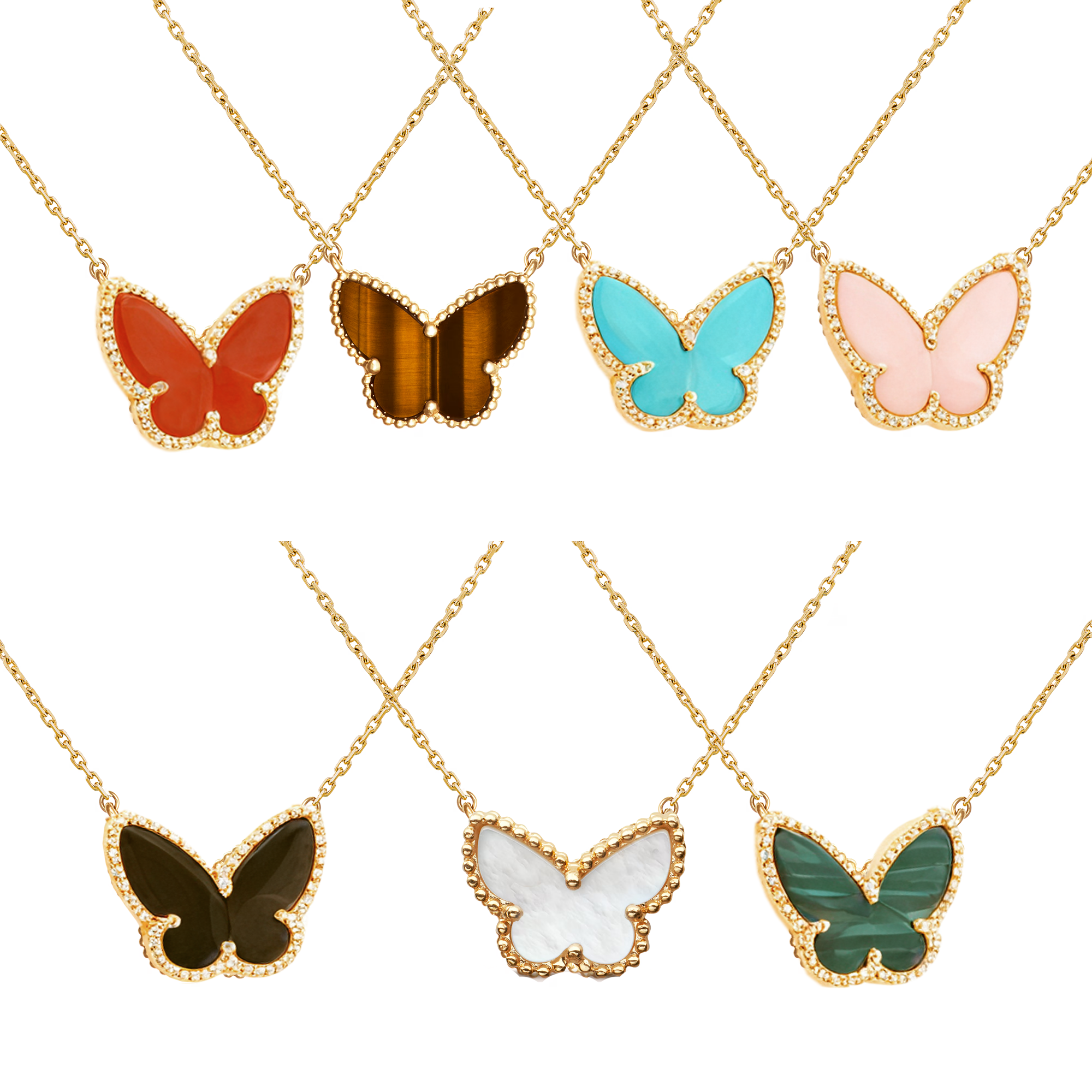 VCN055 VCA lucky alhambra butterfly Pendant necklace - ccfashionjewelry
