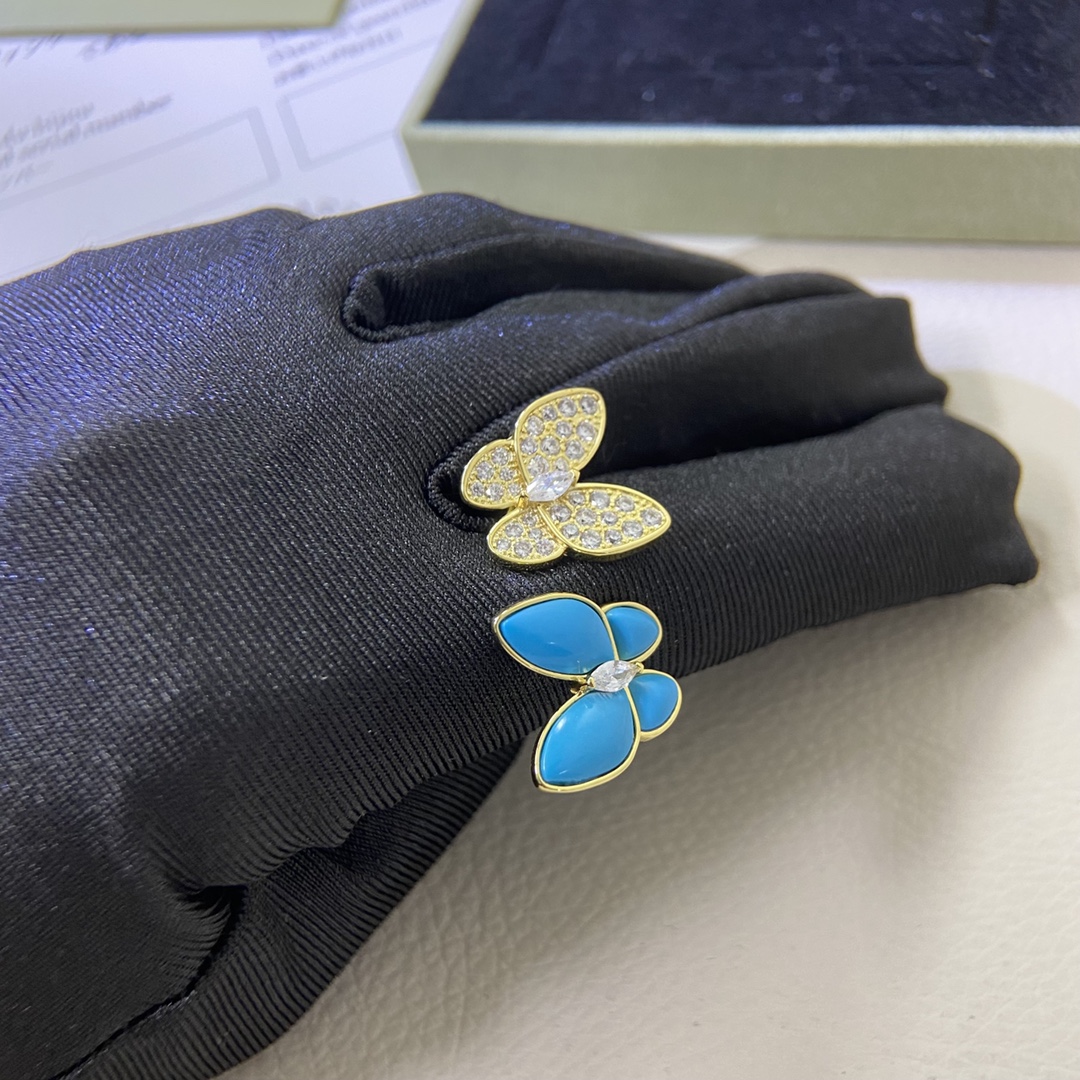 VCR015 Two Butterfly Between the Finger ring - ccjewelryacc