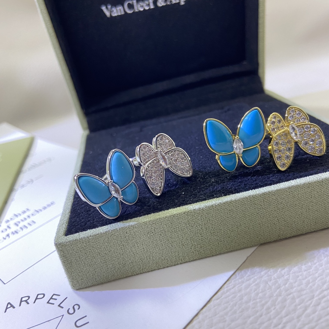 VCR015 Two Butterfly Between the Finger ring - ccjewelryacc