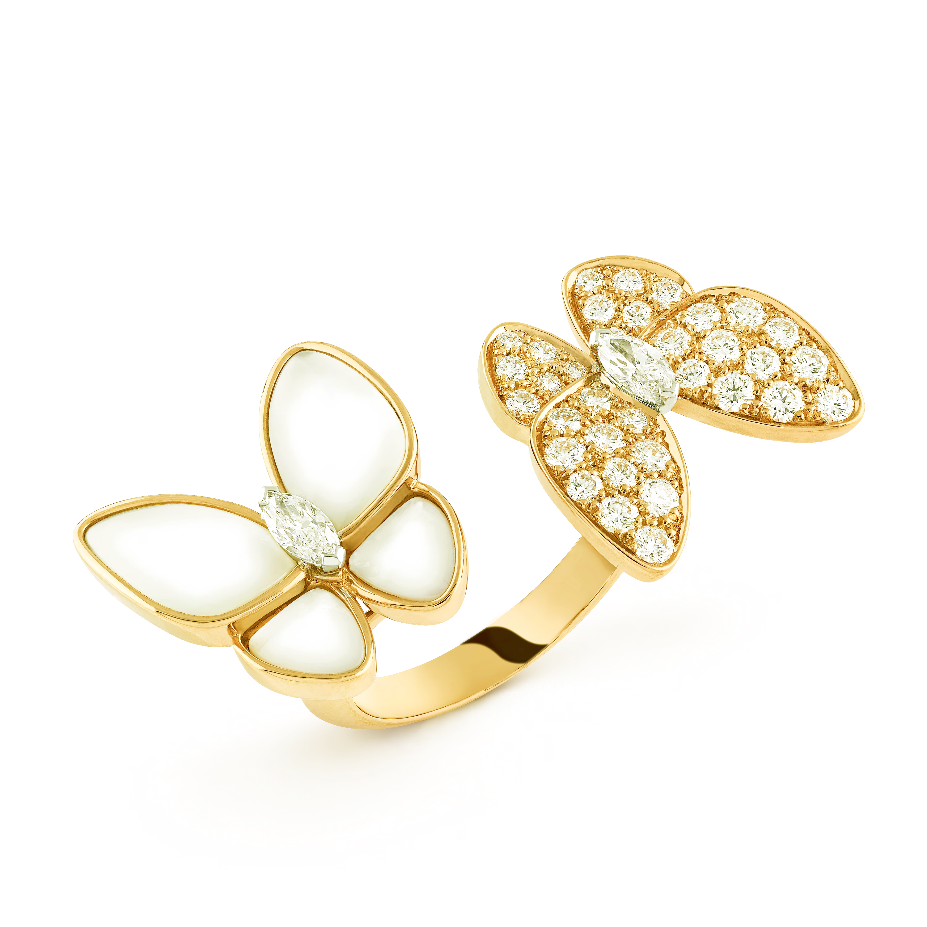 VCR015 Two Butterfly Between the Finger ring - ccjewelryacc