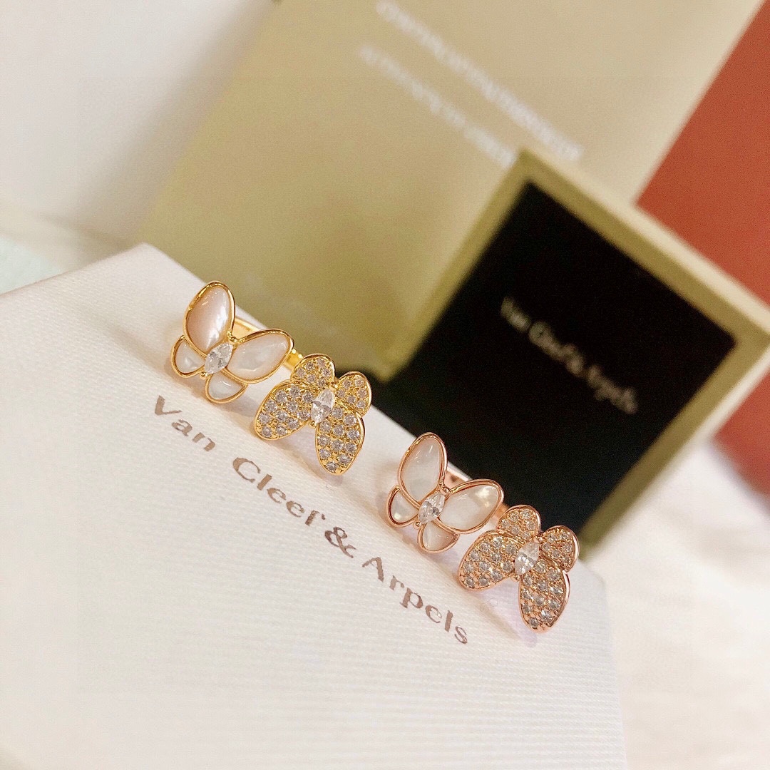 VCR015 Two Butterfly Between the Finger ring - ccjewelryacc