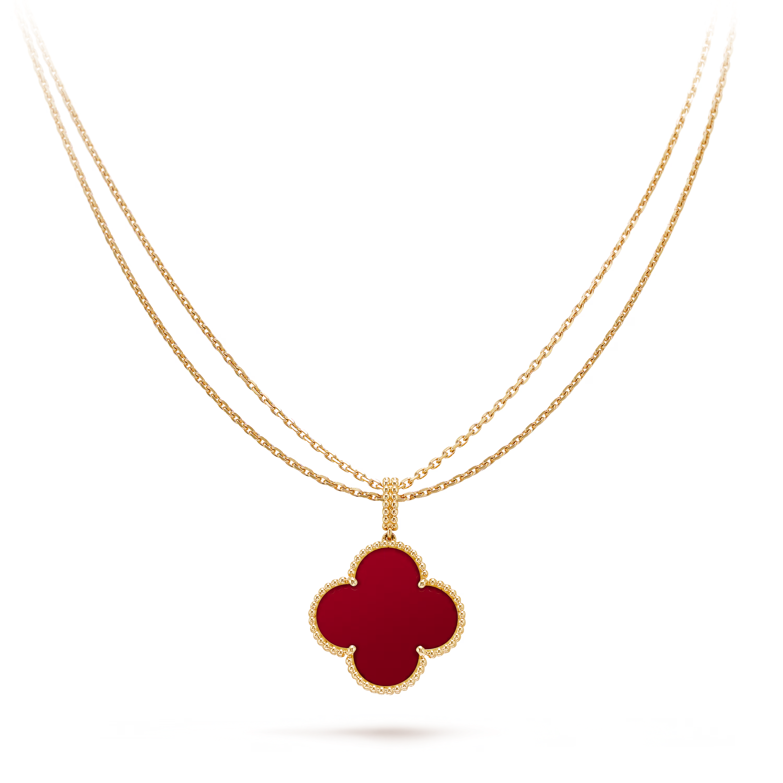 VCN068 Large 25mm van cleef vintage alhambra pendant long necklace - ccfashionjewelry