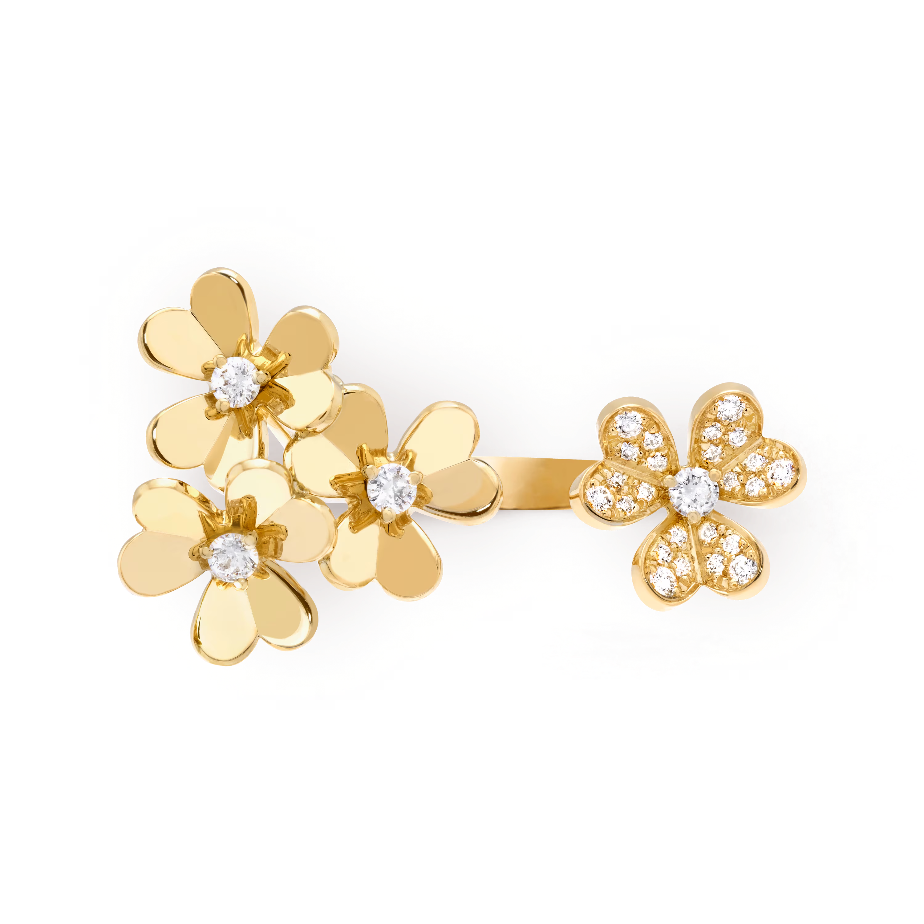 VCRS007 18k Gold Frivole Between the Finger ring - ccjewelryacc