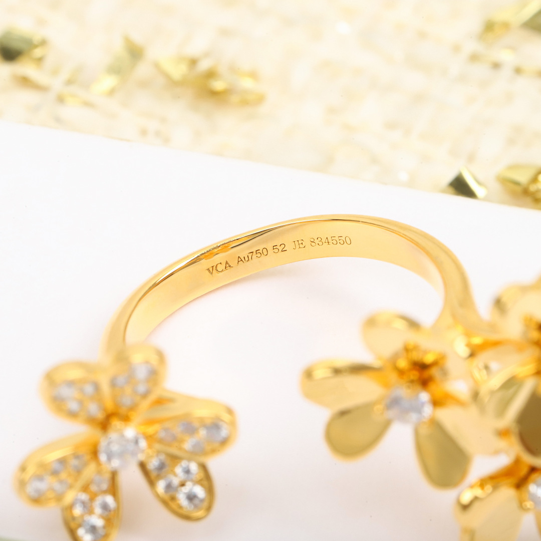 VCRS007 18k Gold Frivole Between the Finger ring - ccjewelryacc