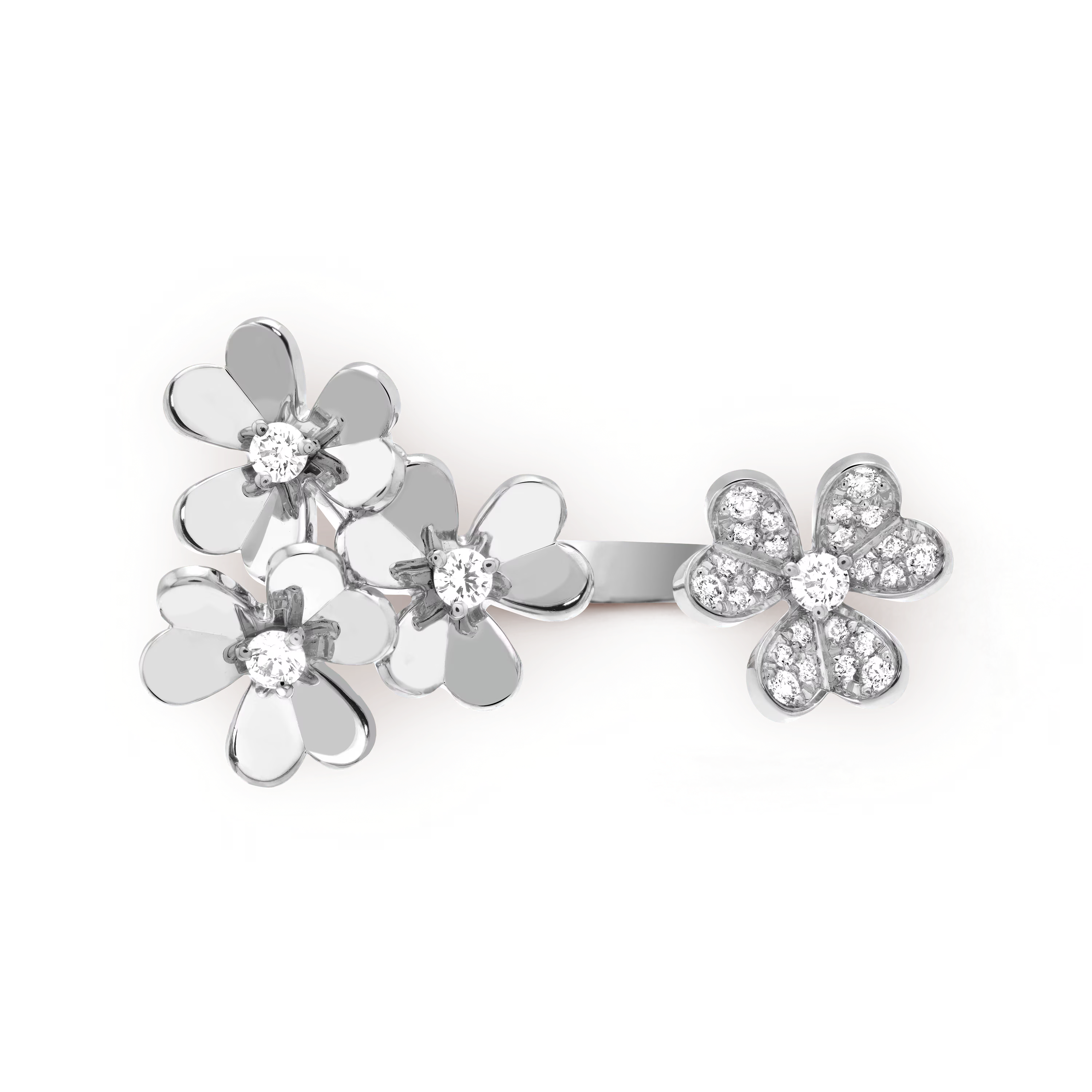 VCRS007 18k Gold Frivole Between the Finger ring - ccjewelryacc